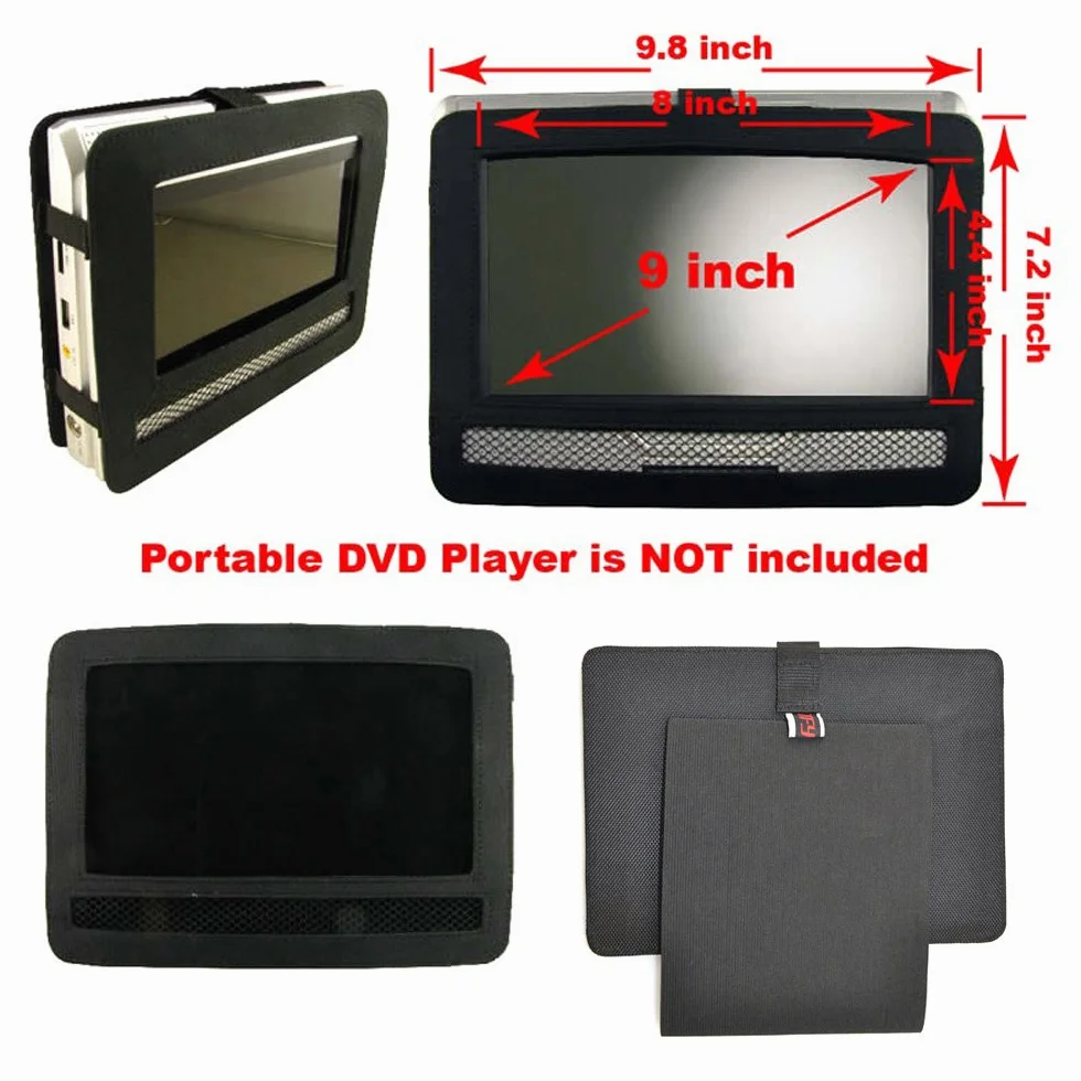 Auto Kopfstützenhalterung für 9 Zoll DVD-Player mit Neigungs- und Schwenkfunktion Kfz Halterung Kopfstütze - von TFY