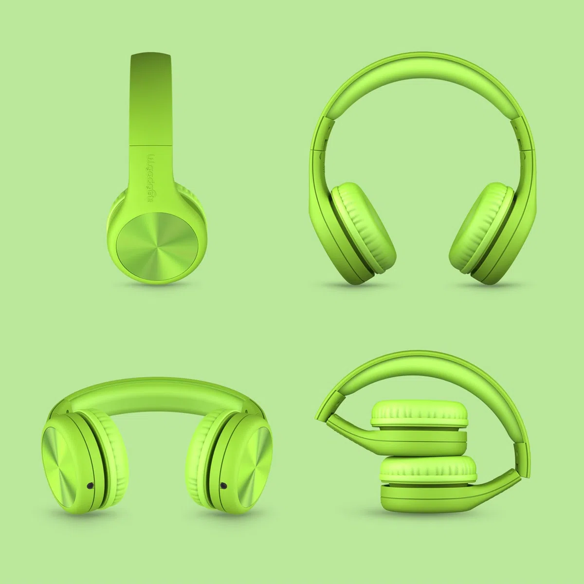 LilGadgets Connect+ Pro-Kopfhörer für Kinder und die Schule – speziell für den Komfort von Kindern entwickelt, faltbares Over-Ear-Headset mit Inline-Mikrofon, kabelgebundene Kopfhörer