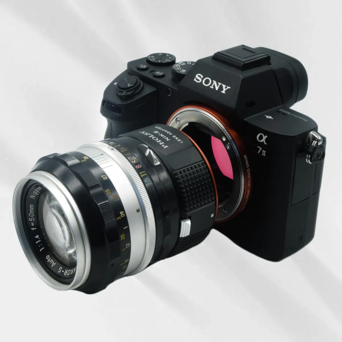 PHOLSY Kompatibel mit Nikon F auf Sony E Objektivadapter für Nikkor F/AI/AIS/AF/AF-I/AF-S Objektiv und Sony E Kameragehäuse a7 a6000 a6300 a6500 a5000 a5100 NEX 7/6/5, 5N 3N a9ii a7S iii