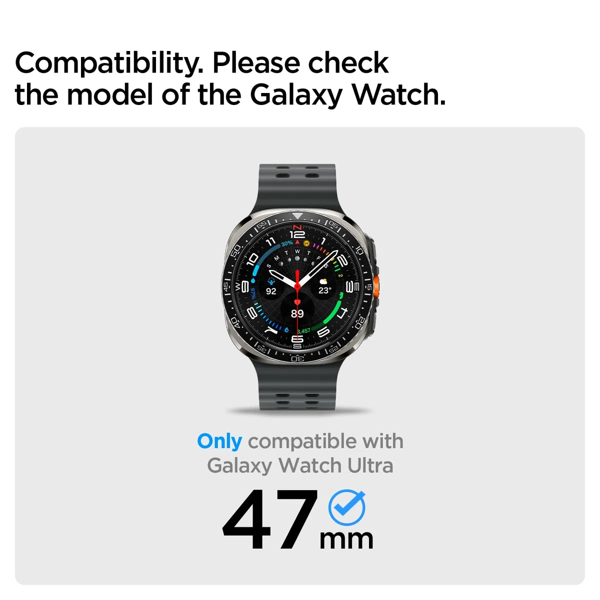 Spigen Rugged Armor Bundle - Hülle & Displayschutz für Galaxy Watch Ultra