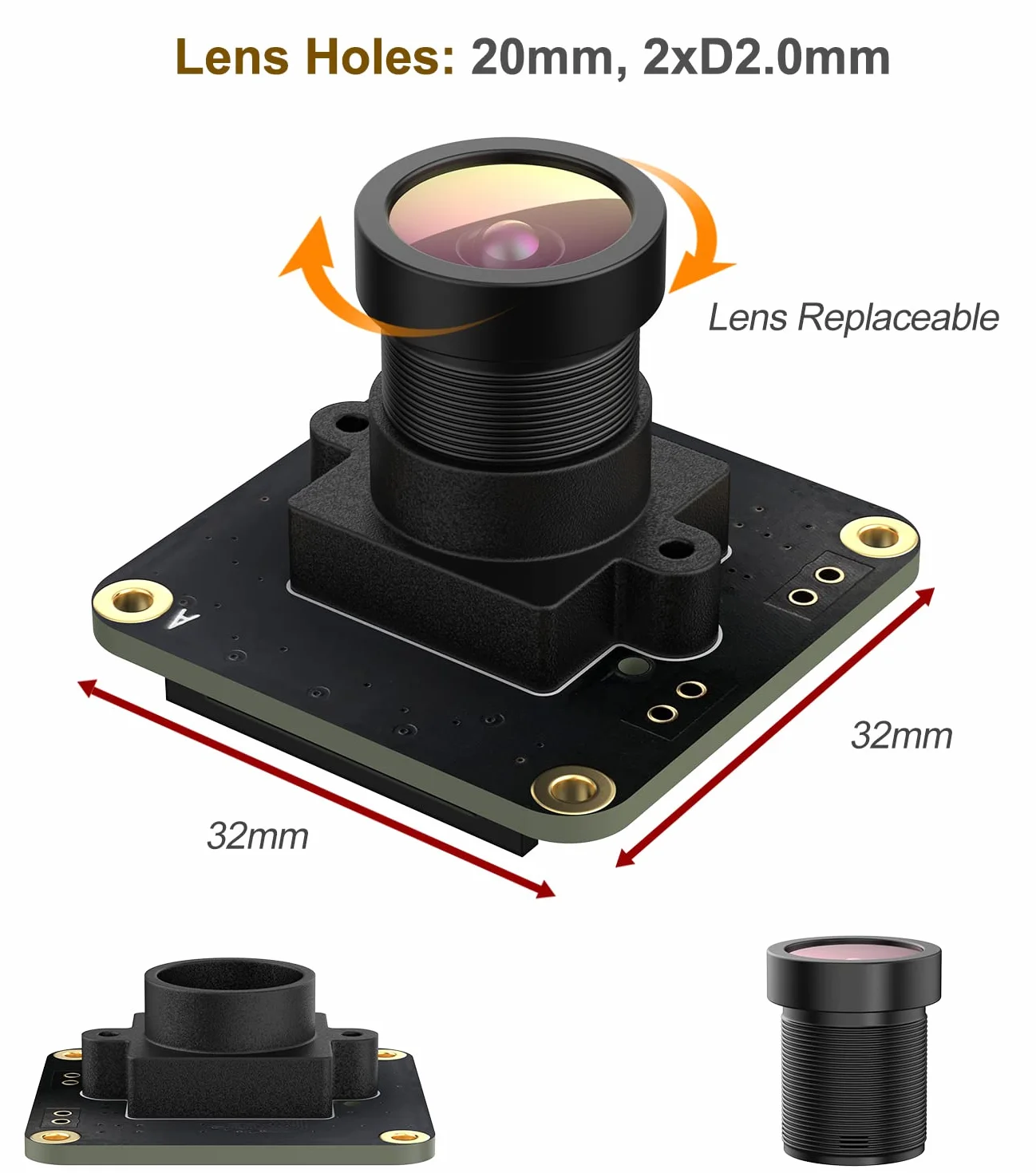 innomaker Global-Shutter-Kameramodul mit OV9281 Mono-Sensor, 309fps Hohe Geschwindigkeit, Native Raspberry Pi OS-Treiber, Unterstützt Rpi-Cam/Libcamera & Externen Trigger, Für alle RPi-Modelle