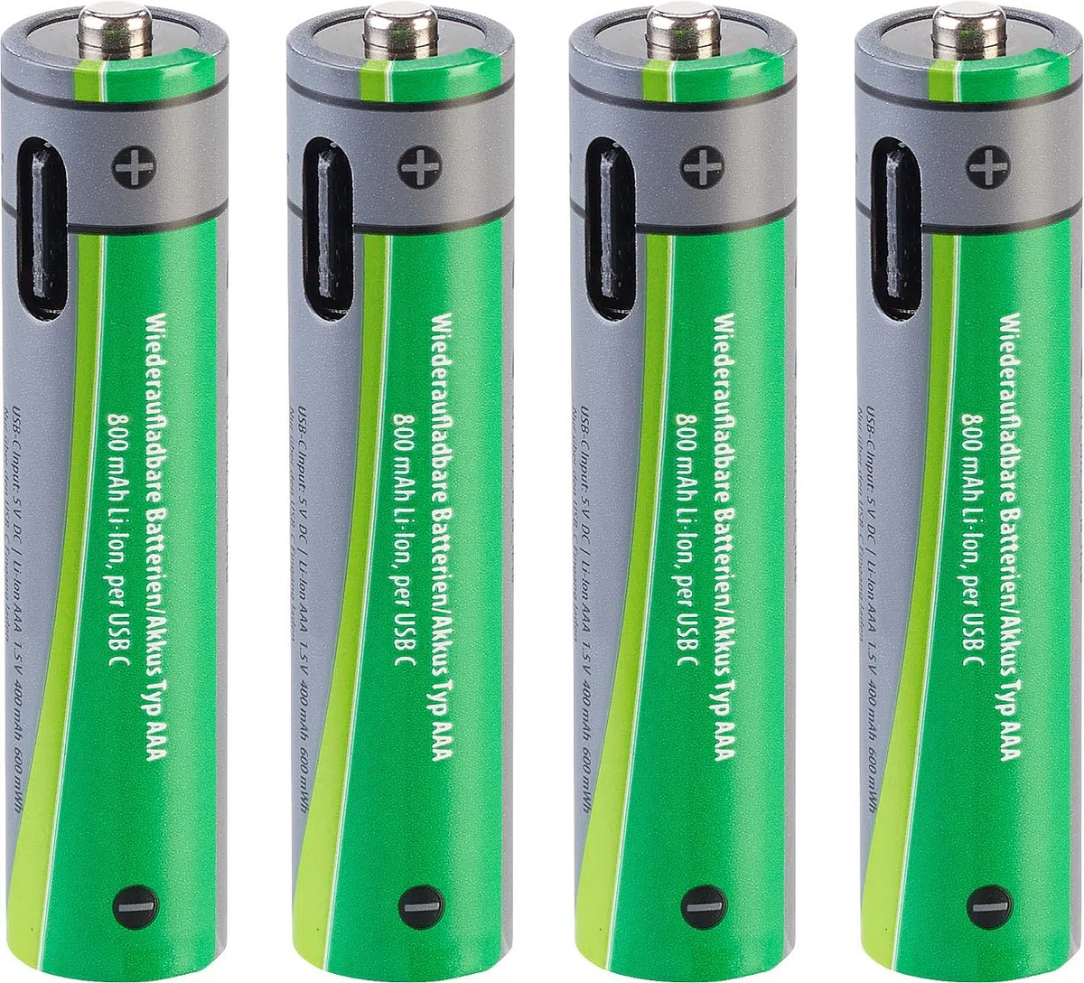 tka Köbele Akkutechnik Li Ion Akkus Typ AA: 8er-Set wiederaufladbare Batterien: 4X AA (3000 mWh), 4X AAA (800 mWh) (Batterien zum Aufladen, Akku Batterie Set, RC)