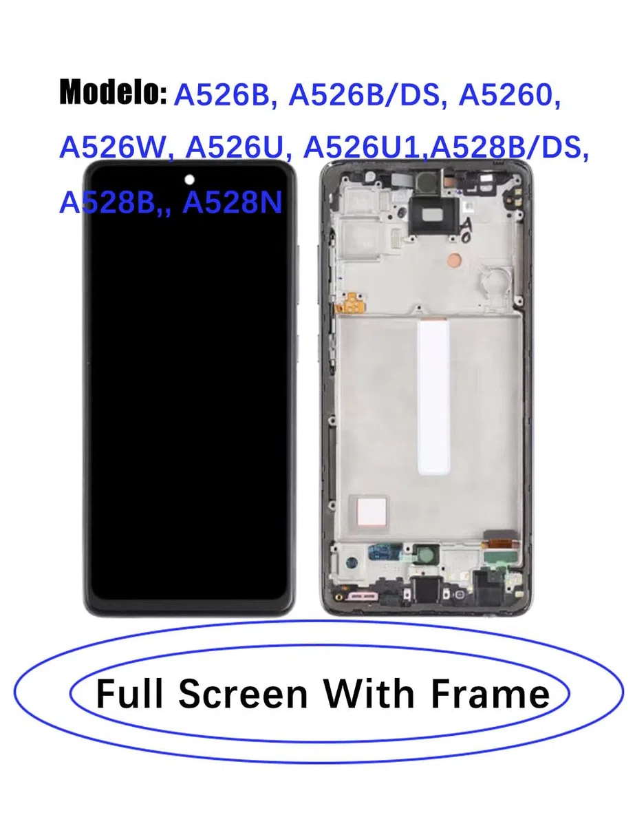 Ersatz Display für Samsung Galaxy A52s / A52 5G LCD-Bildschirm TFT , A526B A526W A526U A528B A528N LCD Display Touch Digitizer Assembly Reparaturteile Kit( Ohne Fingerabdruck, Schwarz mit Rahmen)