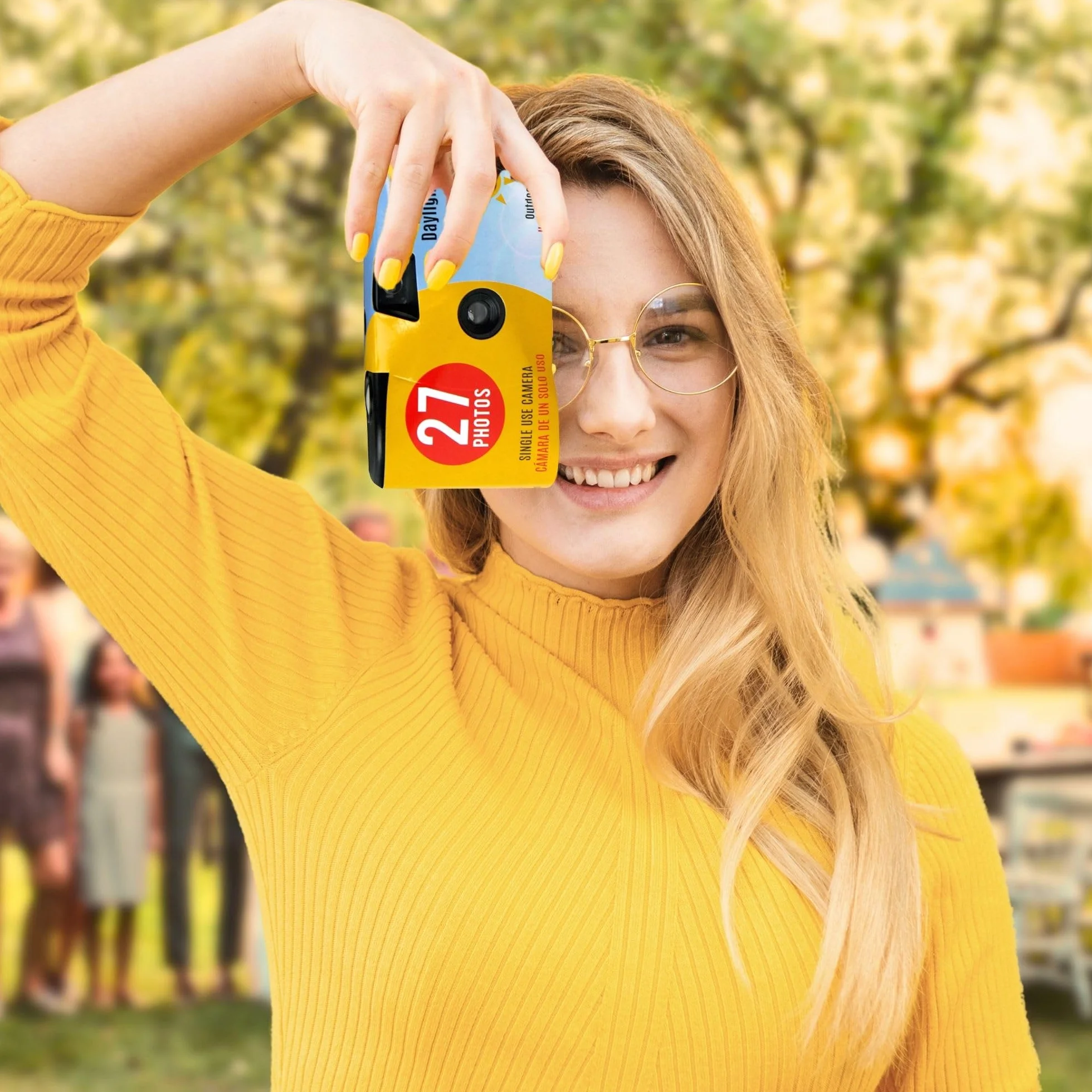 Einwegkamera-Paket mit Novocolor Daylight Einwegkamera, 27 Belichtungen und Clikoze Fotografie-Tipps (1 Stück)
