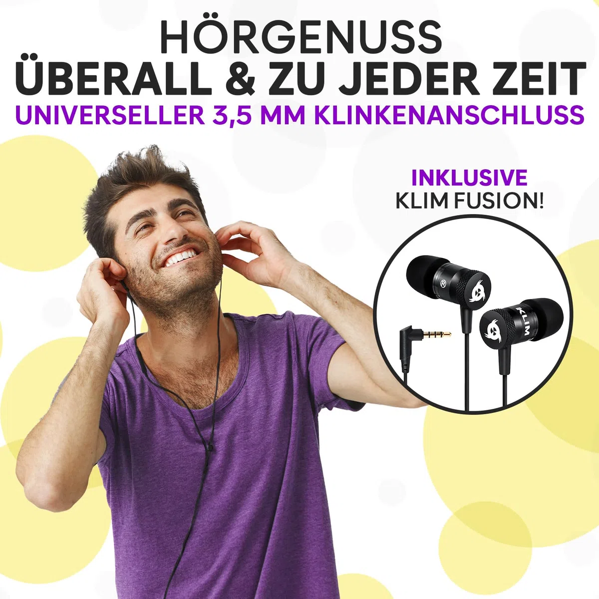 KLIM K7 Kassettenspieler, Kassettenrecorder & MP3 Konverter, Tragbare Kassettenspieler mit integriertem Mikrofon & Lautsprecher, Wiederaufladbar über USB – Inkl. Ohrhörer – 32 GB SD-Karte - Schwarz