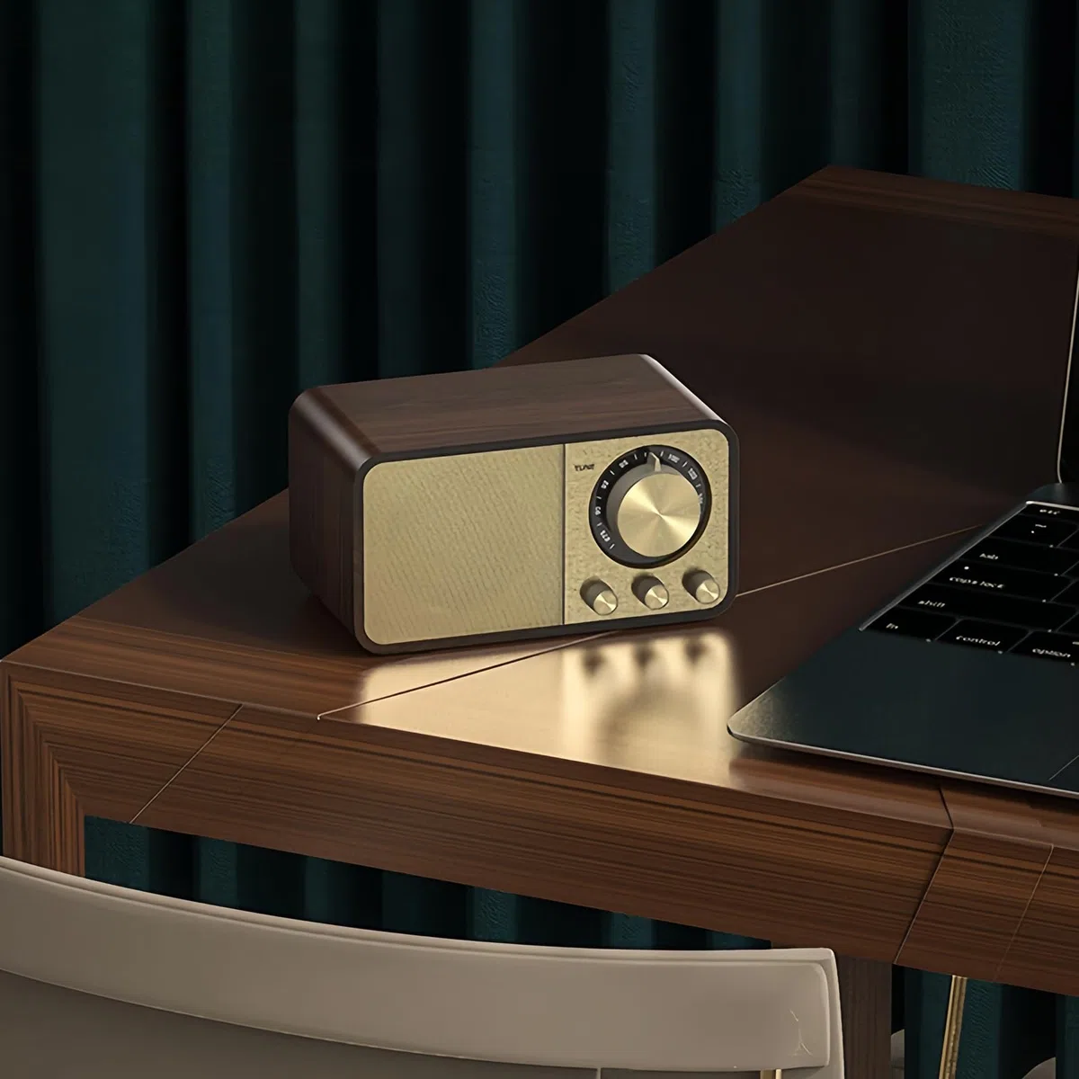 Retro Radio mit Bluetooth, Nostalgie Radio Klein, 5 Watt Lautsprecher, Vintage Kofferradio mit AUX/USB, TF Karten Slot, für Küche, Schlafzimmer, Büro