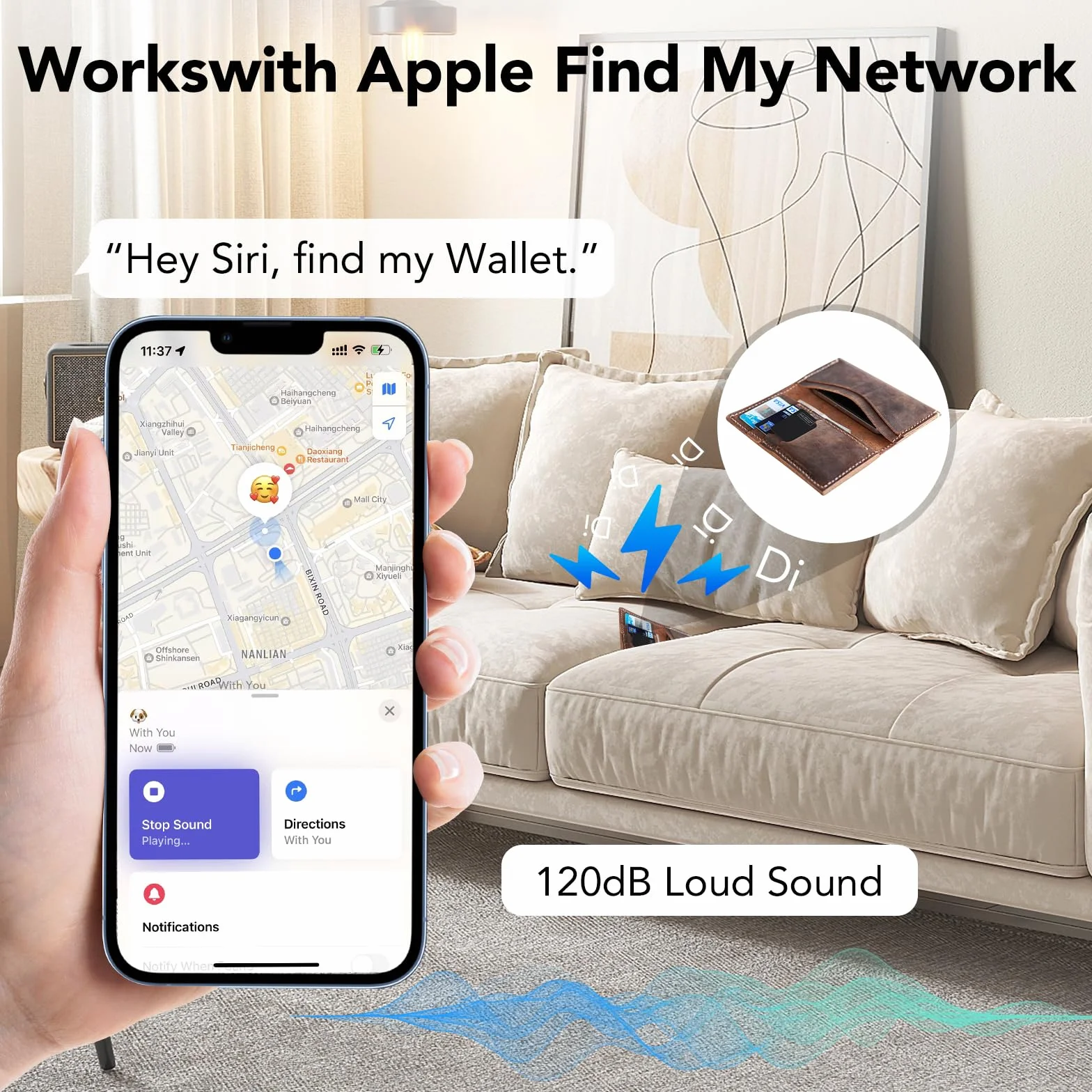 TIMU Air Smart Tag Card Funktioniert mit Apple Find My, Wiederaufladbarer Wallet Tracker (Nur iOS), Dünne Geldbörsen Tracker Karte IP68 Wasserdicht, Tag Karte für Reisekoffer/Geldbeutel/Koffer