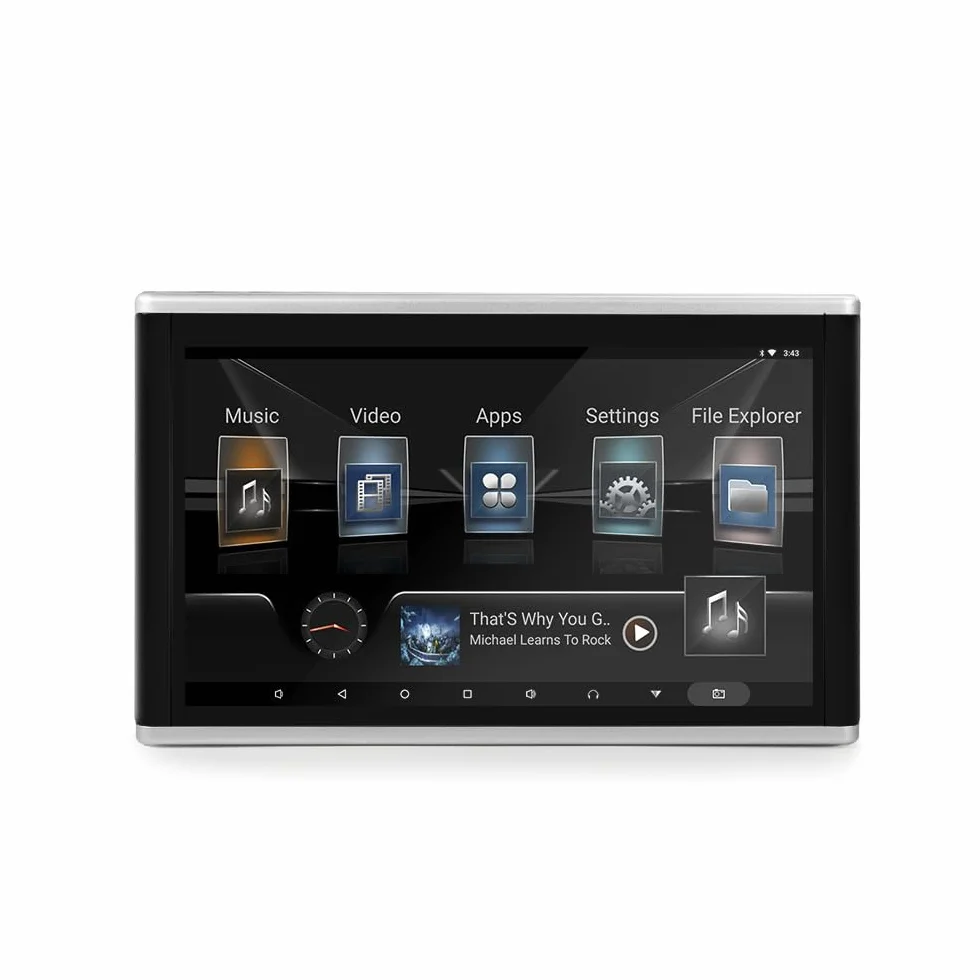 Auto-Kopfstützen-Videoplayer - 11,6-Zoll-4K-Universal-Auto-Tablet, Multimedia-Player-Rücksitz-Unterhaltungssystem 1+16G, Autovideo für Android 9.0, Unterstützung Mehrerer Sprachen