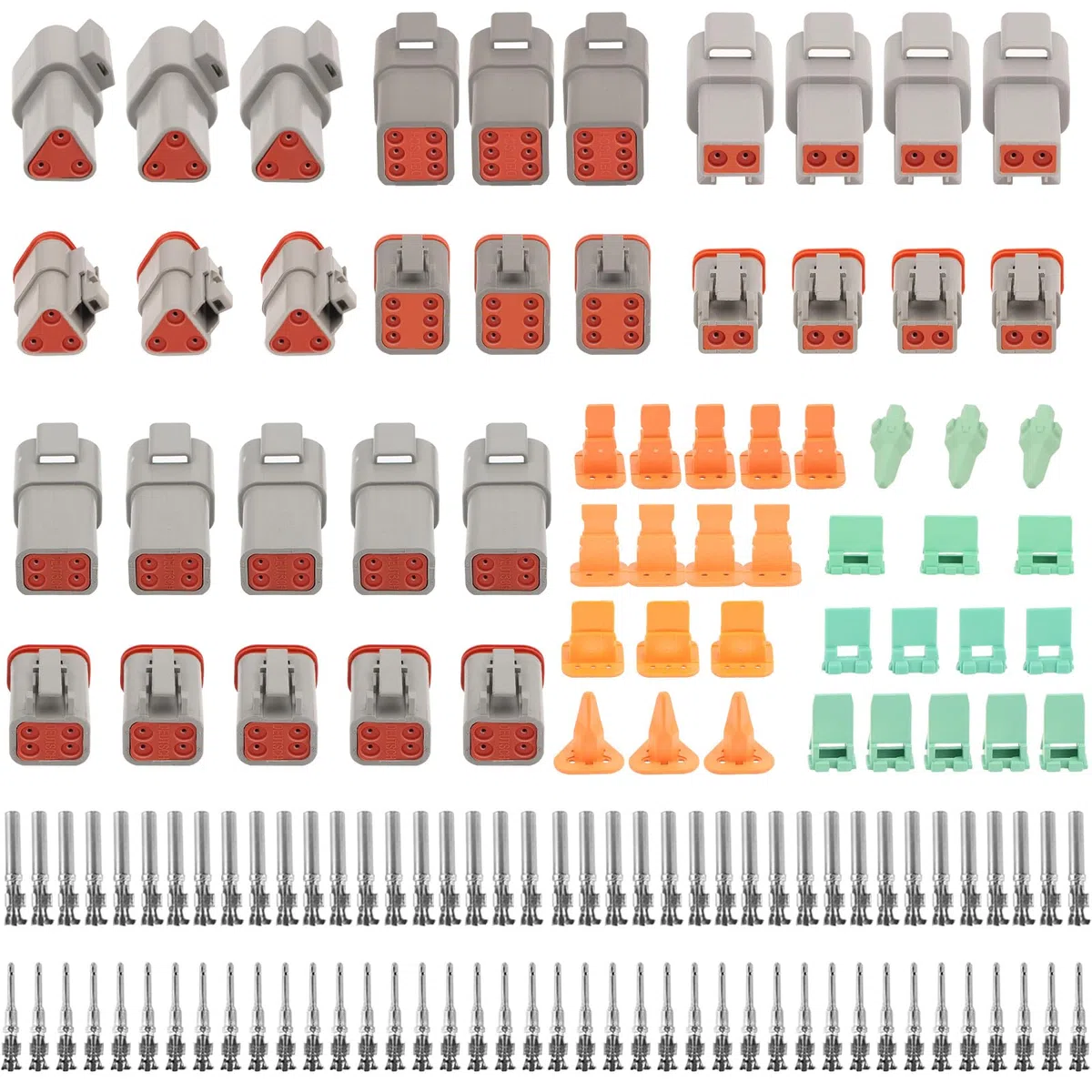 140 Stück Deutsch Stecker kfz, 2/3/4/6Pin DT Steckverbinder Wasserdichter, DT Stecker set, Auto Elektrischer Anschluss Stecker, KFZ Kabel Steckverbinder für Auto, Motorräder, LKW, Boots