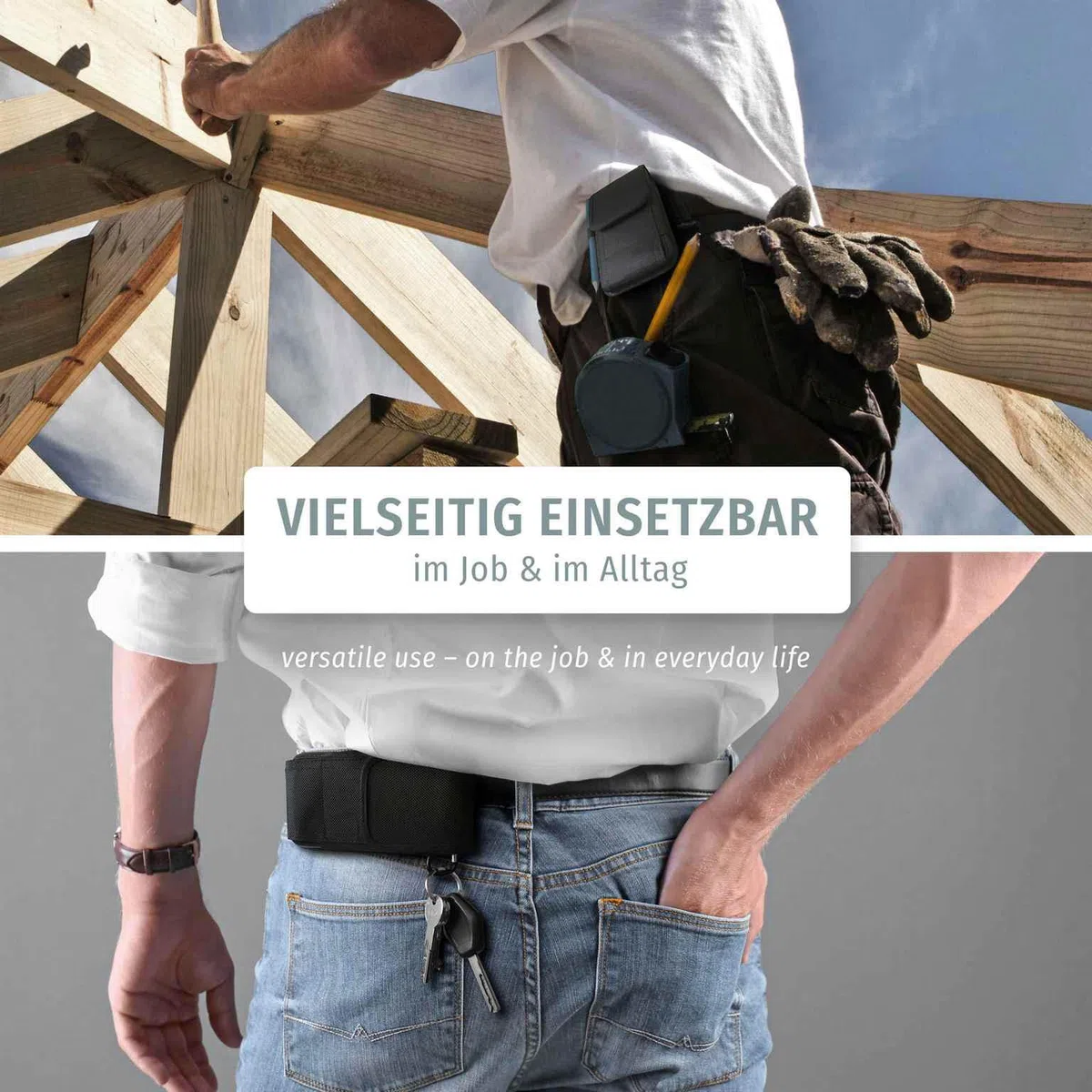 moex Handy Gürteltasche für iPhone 17 Pro Max Hülle mit Gürtelschlaufe, Outdoor Handyhülle Gürtel Handytasche, robuste 360 Grad Schutzhülle mit Karabiner, Agility Case, Schwarz