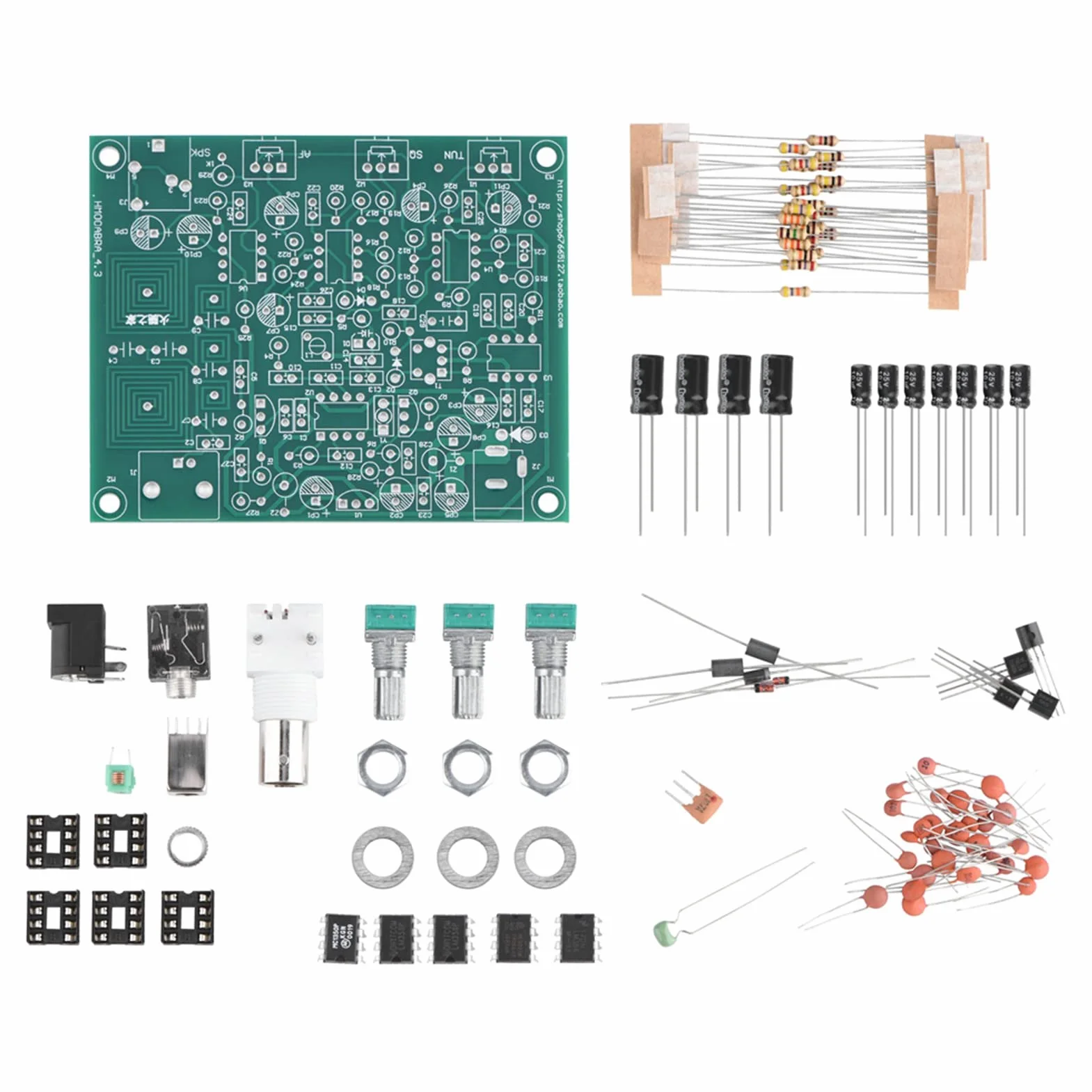 Generic Flugfunkempfänger, Hochempfindliches Bausatz Zum Empfangen von Anrufen Vom Flugzeug Zum Tower, Grünes PCB-Material, 9,2 X 7,5 cm