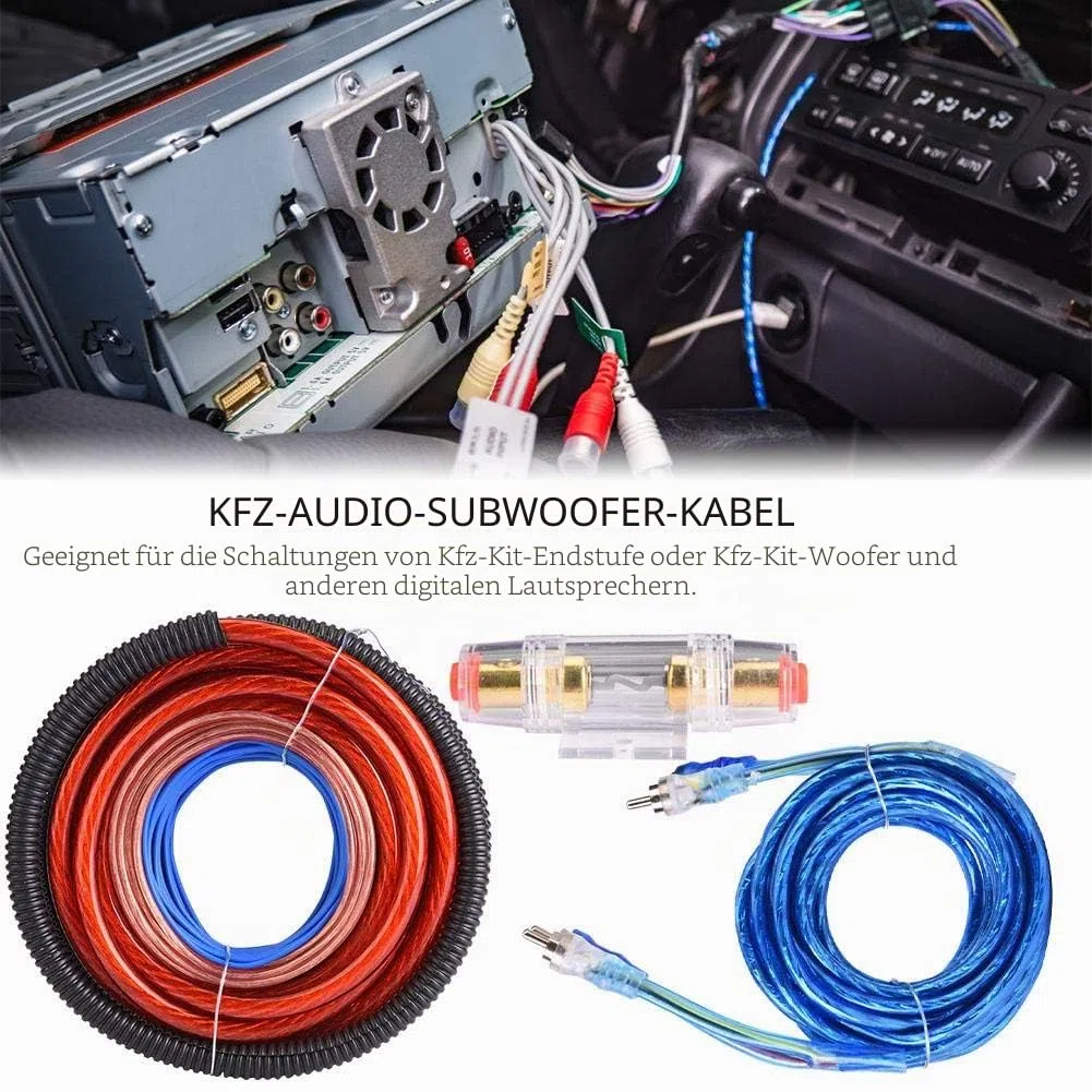 4 Guage 2800W Car Audio Subwoofer Verstärker Lautsprecher Installation Kabel Kabel Kit Sicherungsanzug Universal für die meisten Autos