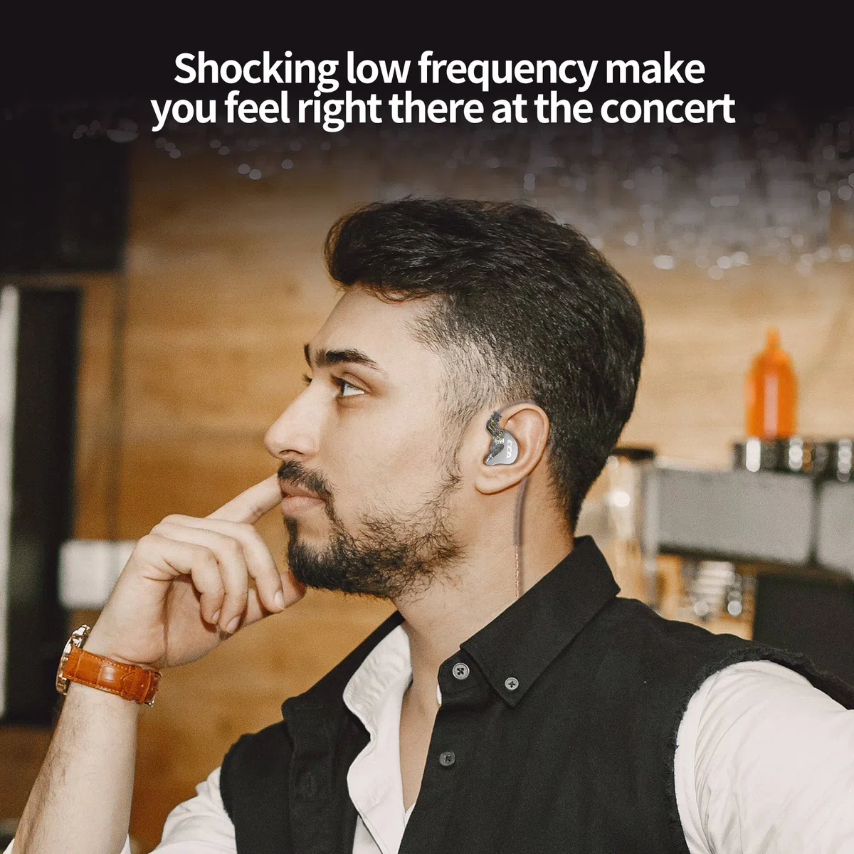 H HIFIHEAR CCA CRA In-Ear-Monitor-Kopfhörer, ultradünne Membran, dynamischer Treiber, IEM-Kopfhörer, klarer Klang und tiefer Bass, Audiophile (weiß, ohne Mikrofon)