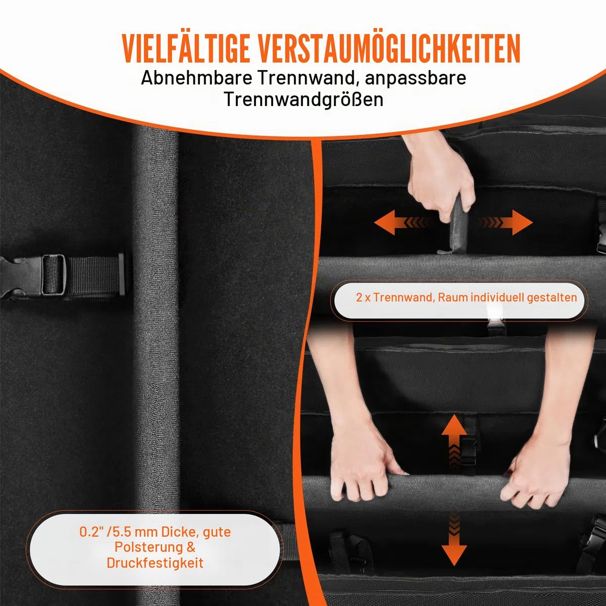 VEVOR Teleskoptasche, 1035 mm, Transporttasche für Teleskope mit festen Schnallen, mehrere Taschen & abnehmbare Trennwand für Teleskope, Teleskop-Tragetasche zur Sicherung von optischem Tubus & Stativ