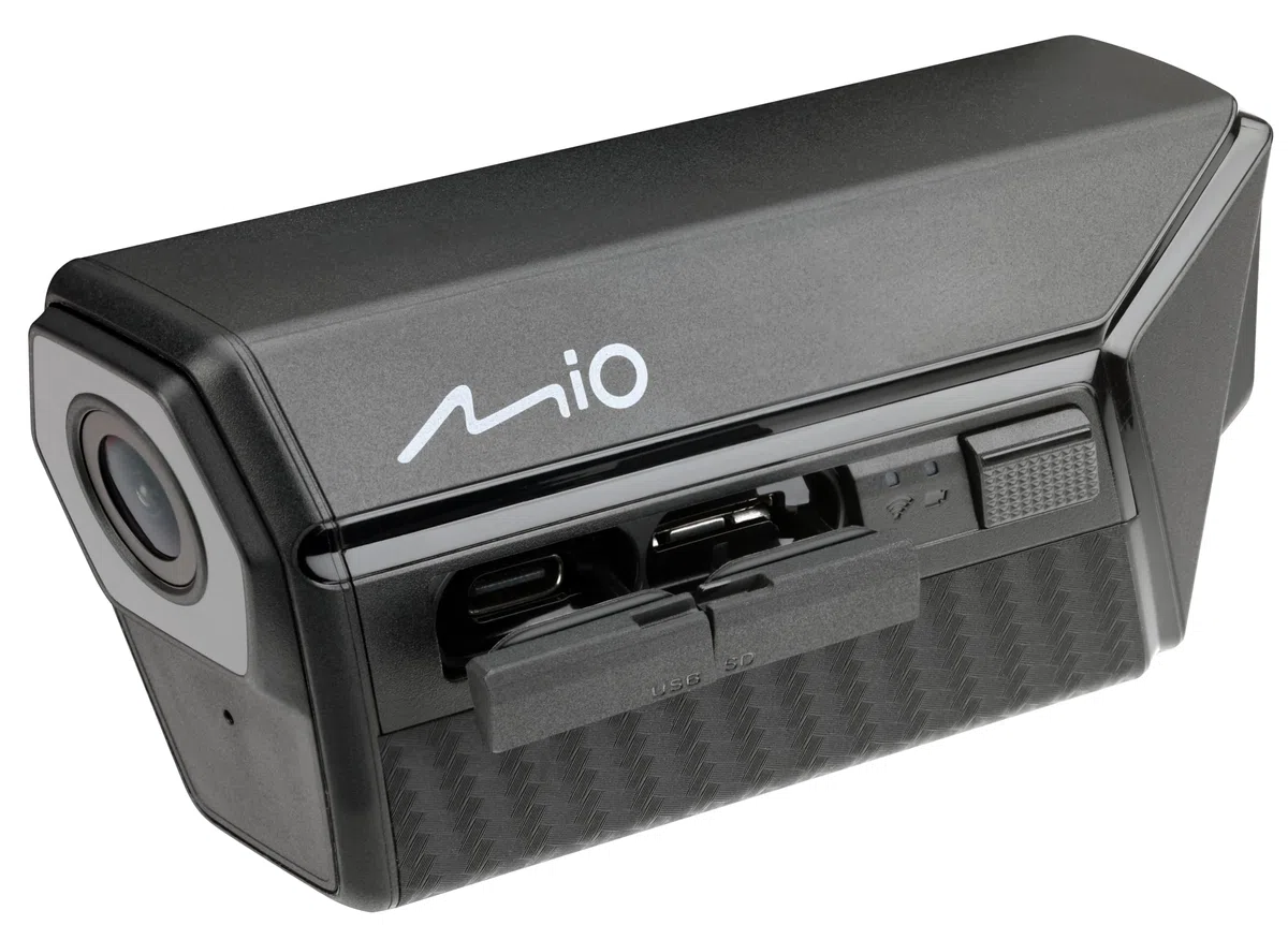 Mio Dashcam Motorrad Vorne Hinten kabellos mit akku 4,5 Stunden, dashcam motorradhelm mit Schutzart IP67, 2.5K HDR,GPS, Wi-Fi, 60fps, App-Steuerung, 3 Jahre Garantie (MiVue MP30)