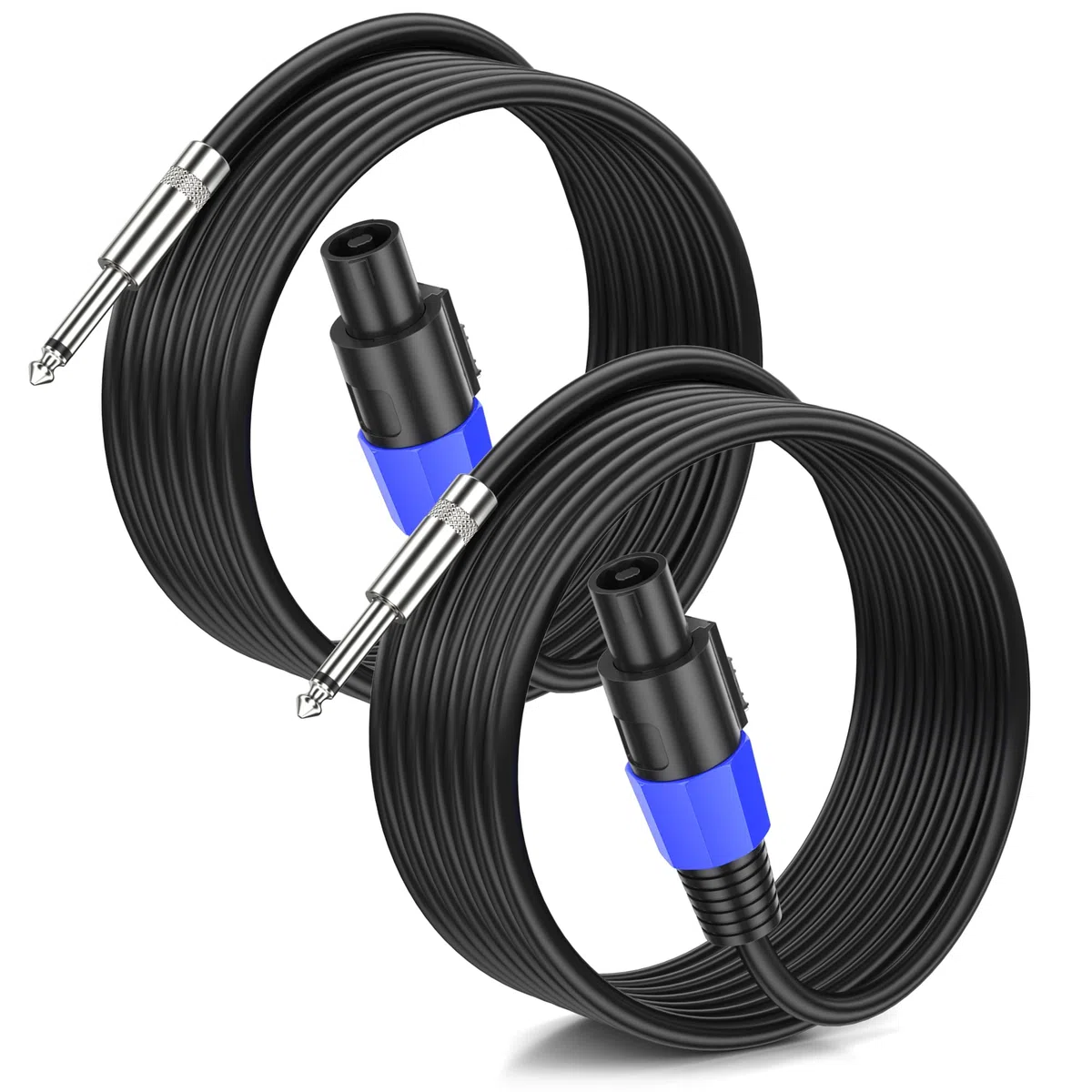 5M 2Pack Speakon auf 6.3mm Klinke Lautsprecherkabel mit Twist Lock 15 Guage Professionelles Kabel für DJ & PA