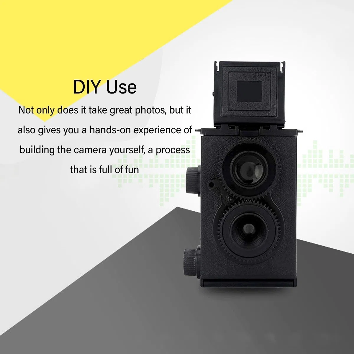 TLR-Kamera 35-mm-Film Twin Lens Reflex Kit, Dual-Objektiv-Filmkamera DIY Klassische Retro-Doppelreflexfilmkamera TLR-Kamera für 35-mm-135-Film
