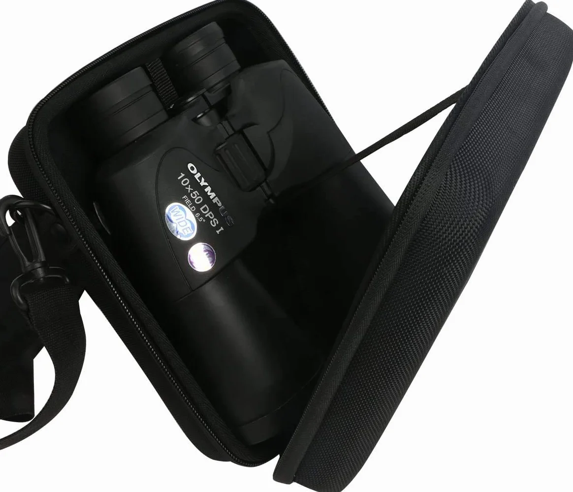 Khanka Hart Tasche Schutzhülle für Olympus Trooper/für BRIGENIUS/für SkyGenius 10 x 50 DPS-I Fernglas Binocular Ferngläser Etui Case.(Nur Tasche)