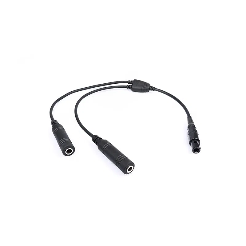 Wirenest Aviation Dual Plug (GA) auf LEMO 6-Pin Adapter - Konvertiert allgemeine Luftfahrt-Headsets für LEMO-ausgestattete Flugzeuge - Langlebige, zuverlässige Audioverbindung