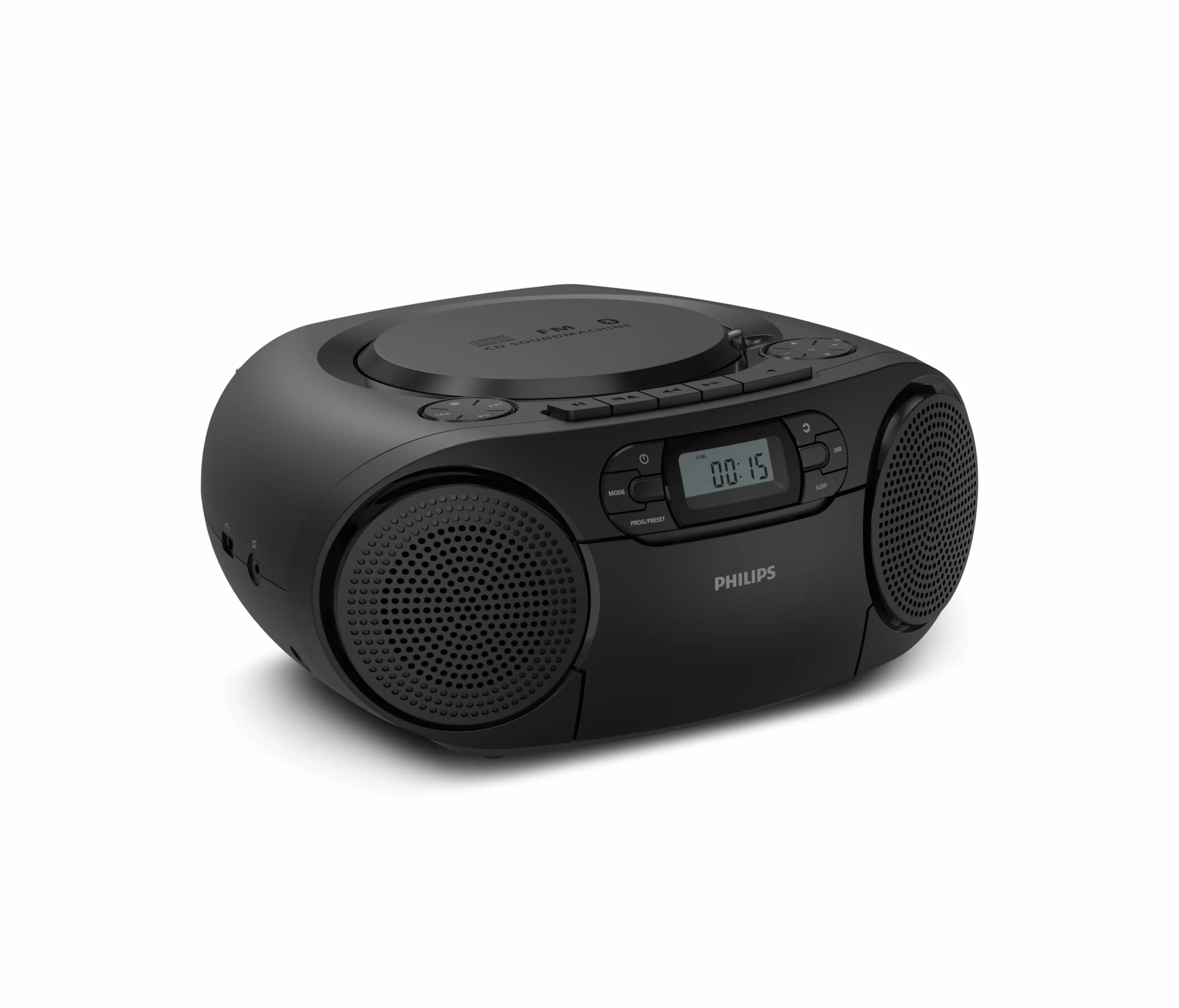 Philips Tragbare CD-Soundmaschine mit Kassettenspieler TAZ2200, DAB+/UKW-Radio, Bluetooth 6.0, USB-Wiedergabe, Audio-Eingang, Dynamische Bassverstärkung, Stereolautsprecher, Netz-/Batterieversorgung