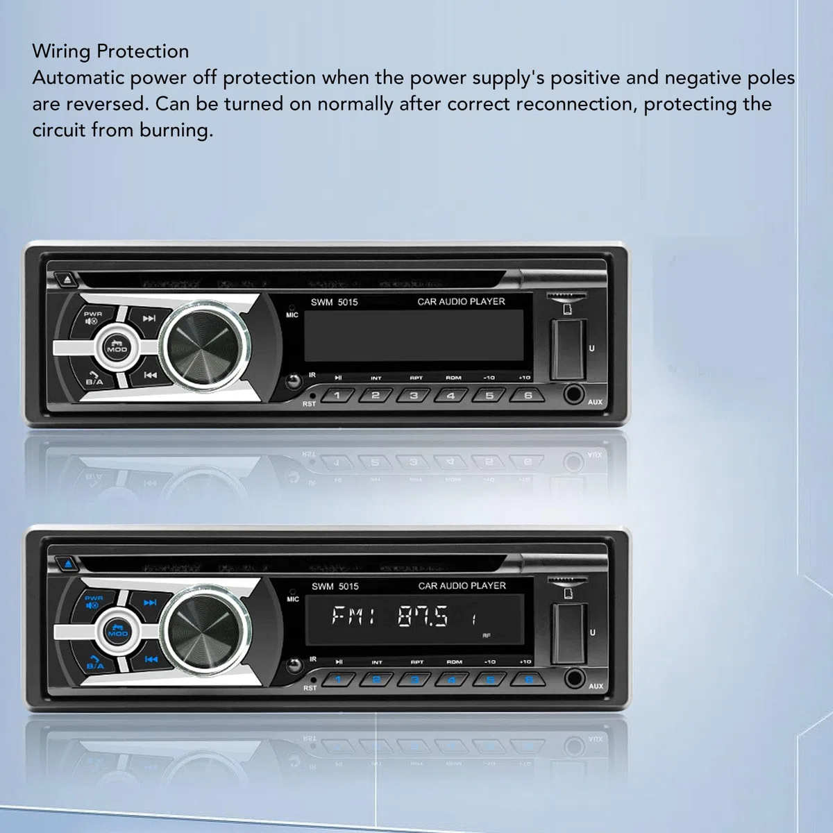 Bluetooth-CD-Autoradio mit USB-Anschluss, UKW-Radio, MP3-Player, Unterstützt CD-DVD-AUX-TF-Eingang, Single-Din-Autoradio, mit Fernbedienung