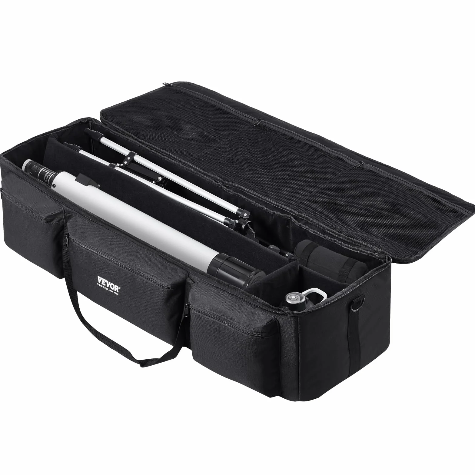 VEVOR Teleskoptasche, 1035 mm, Transporttasche für Teleskope mit festen Schnallen, mehrere Taschen & abnehmbare Trennwand für Teleskope, Teleskop-Tragetasche zur Sicherung von optischem Tubus & Stativ