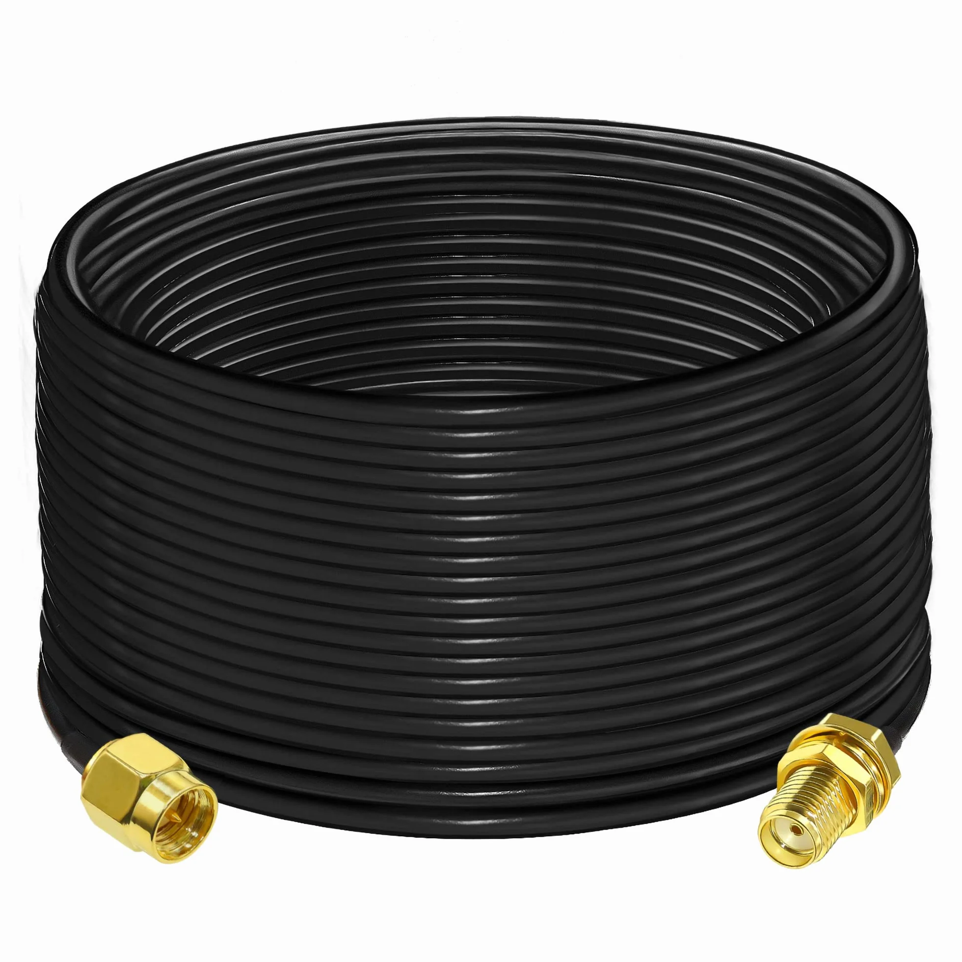 TUOLNK SMA-RG58-Verlängerungskabel, 20 m, Koaxialkabel, SMA-Stecker auf SMA-Buchse, 3G, 4G, LTE-Antenne, WLAN-Antenne, kabellos, Koaxialkabel, RF, verlustarmes CB-Radio
