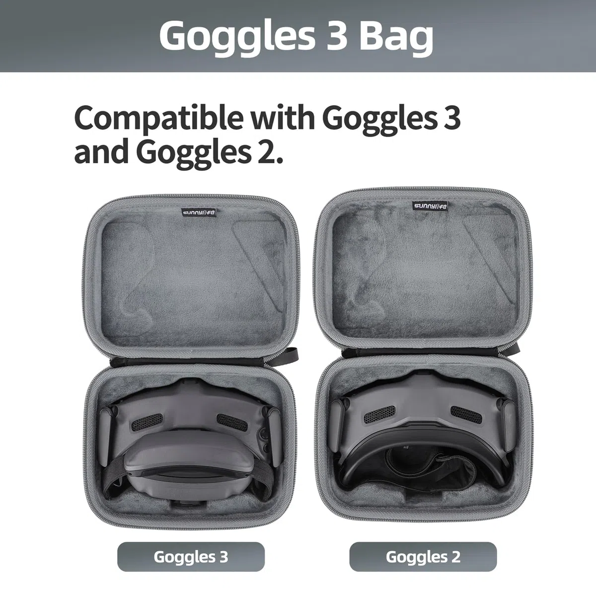 ZJRXM Tasche für DJI Goggles 3, Portable Tragetasche für DJI Avata 2 Goggles 3/2 und Zubehör