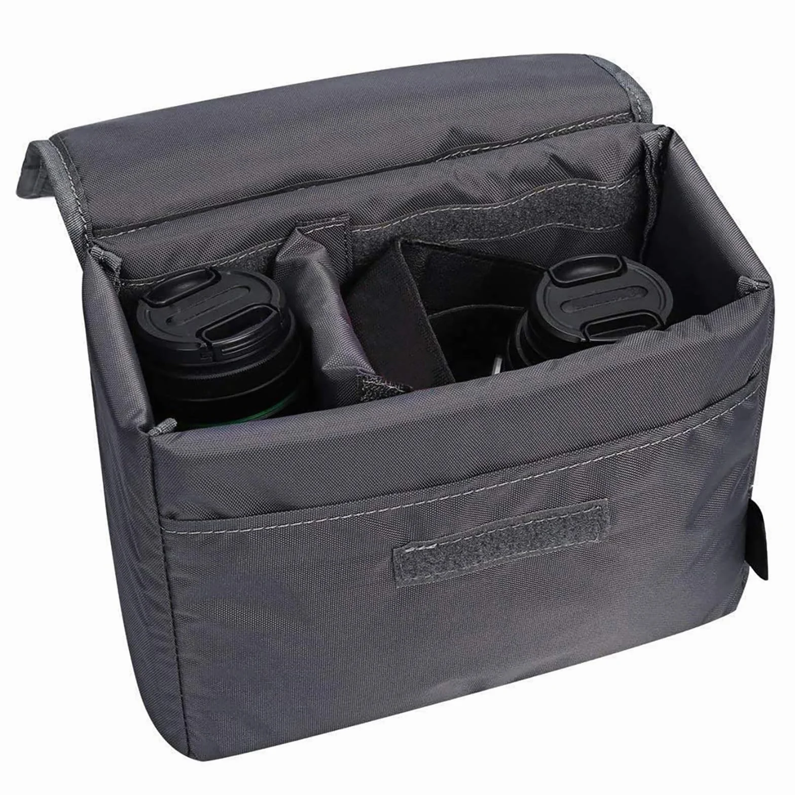S-Zone Wasserdicht Stoßfest Praktisch Faltbar Gepolstert DSLR SLR TLR Kameraschutz Einsatz Tasche Objektiv Kamera Grau