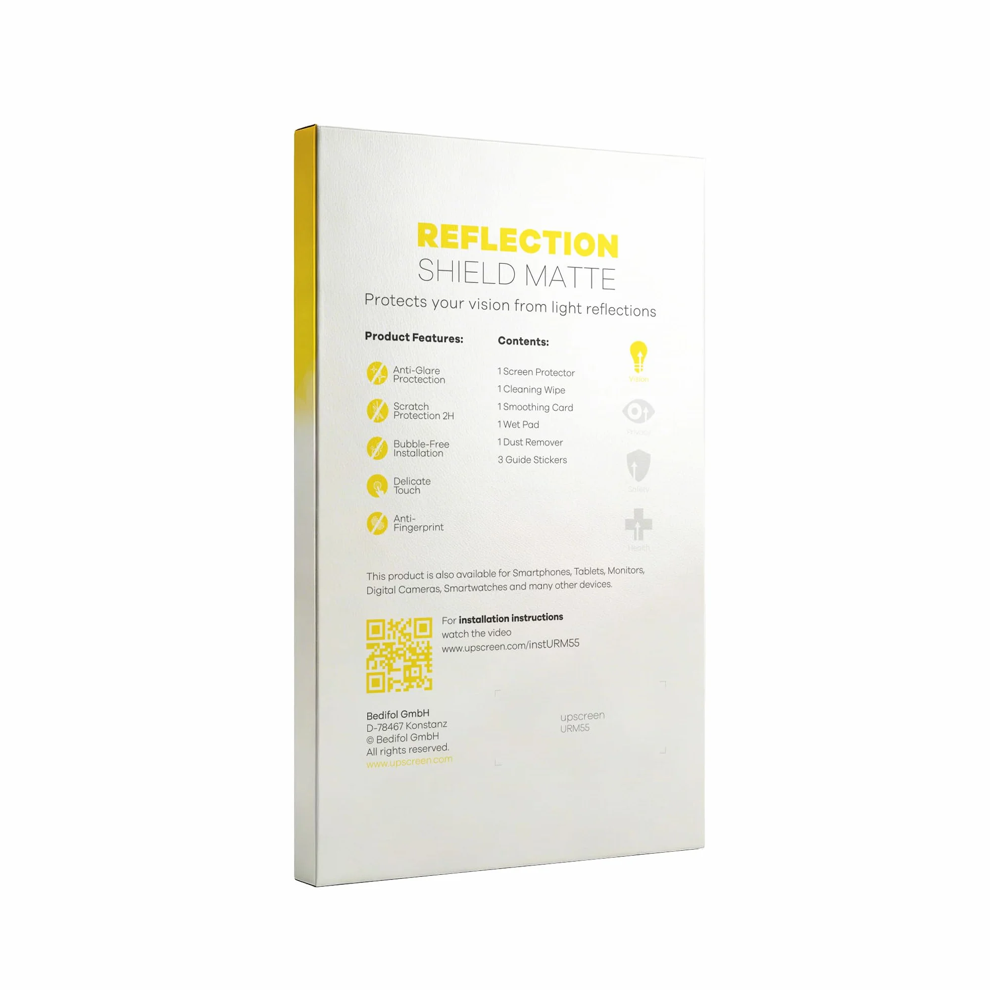 upscreen Entspiegelungs-Schutzfolie für Apple MacBook Air 13" M4 2025 / M5 2026 Displayschutz-Folie Matt [Anti-Reflex, Anti-Fingerprint]