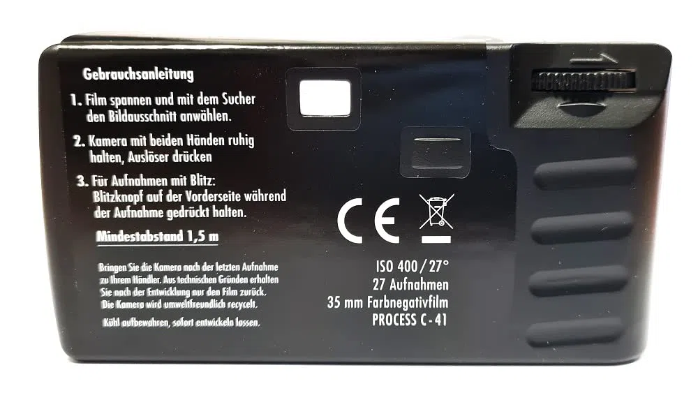 4X 1A Photo PORST Einwegkamera Edition Rose & Ringe, mit Blitz, Batterien und Film (4er Pack, je 27 Aufnahmen)