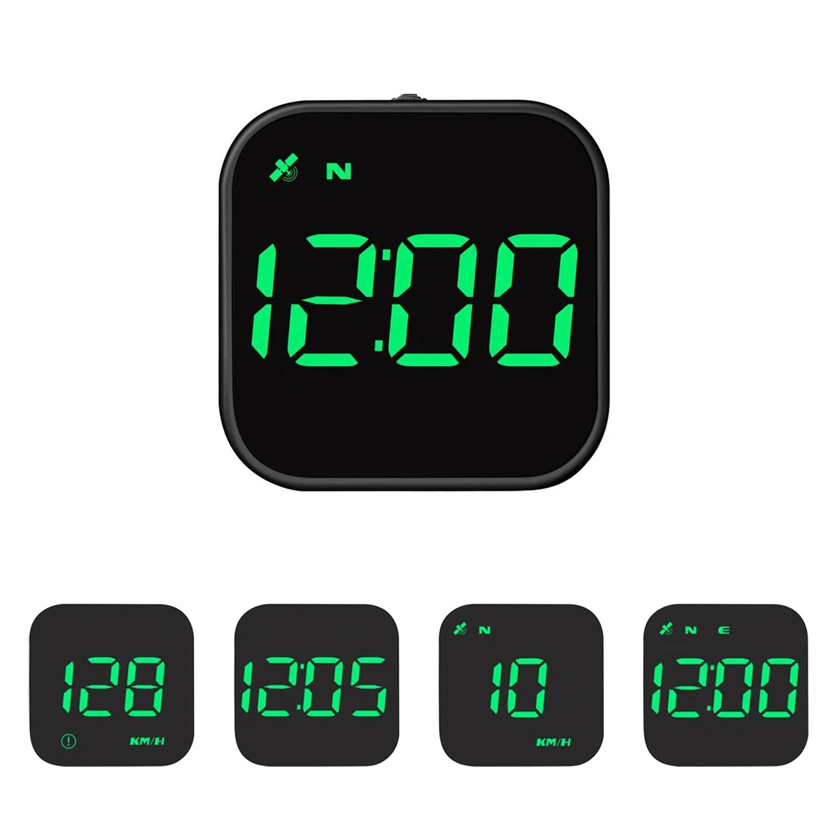 Head Up Display Auto HUD Display KMH MPH GPS Smart Tachometer, iKiKin 2.0'' LCD Bildschirm Head Up Display mit Übergeschwindigkeitsalarm Ermüdungswarnung, Navigationskompass für alle Fahrzeuge（Grün）