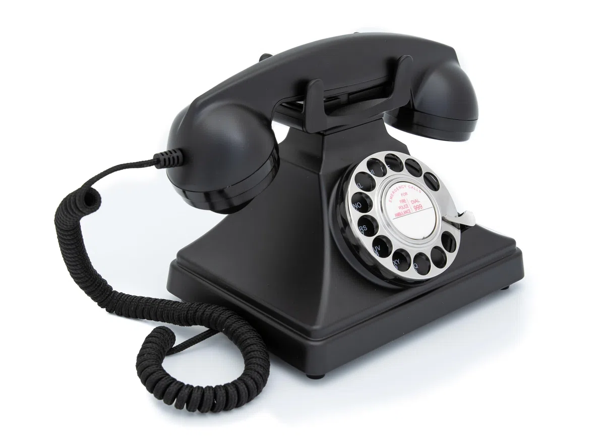 GPO 200 Klassische Retro Wählscheibentelefon 50er Jahre Design Schwarz