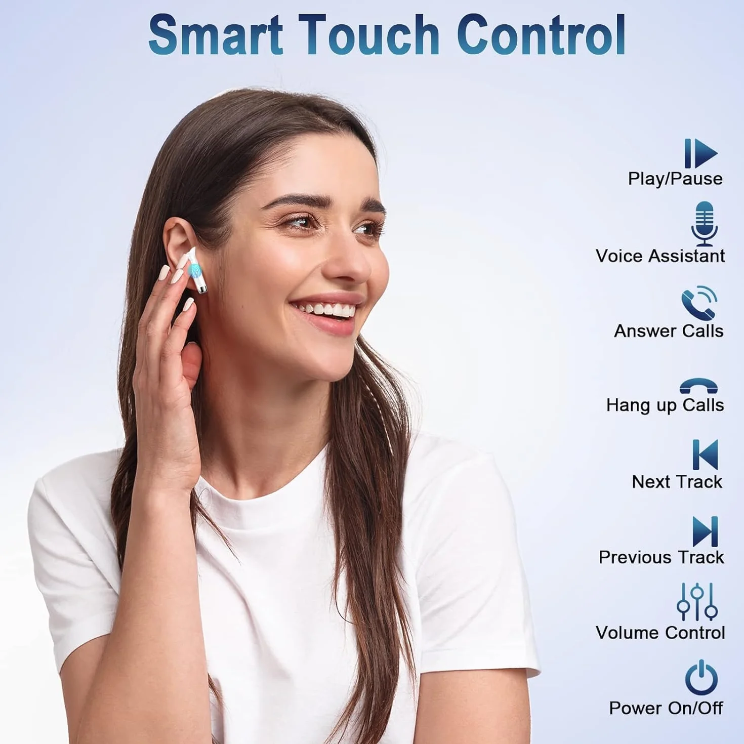Bluetooth 5.3 Kopfhörer, In Ear Kopfhörer Kabellos mit 4 Mic, 48H Tiefer Bass Spielzeit Wireless Earbud, LED-Anzeige, Bluetooth Ohrhörer mit ENC Noise Cancelling, IP7 Wasserdicht Kopfhörer Sport USB-C