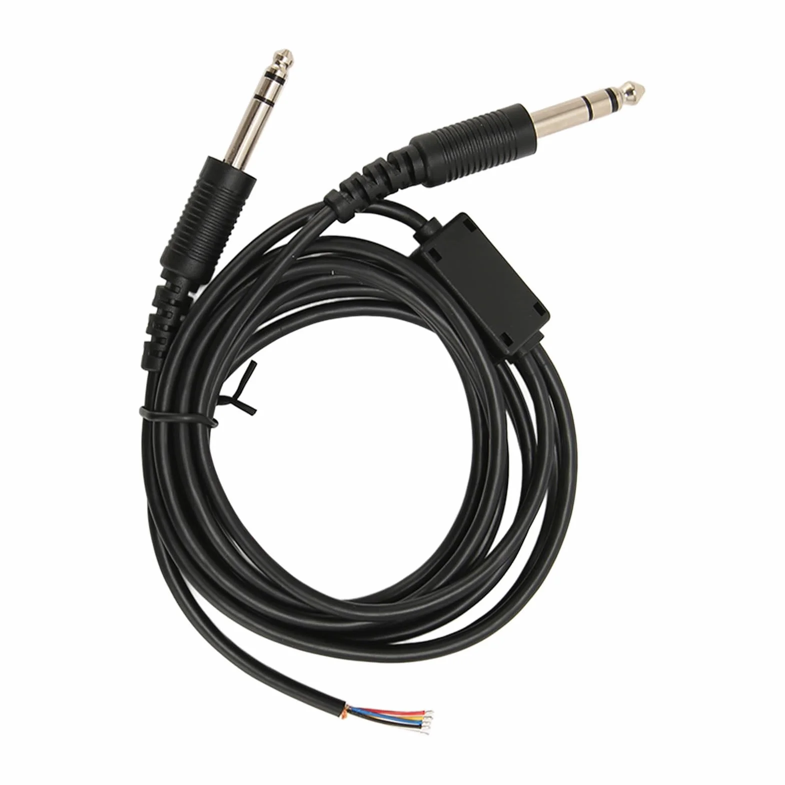 Aviation Headset Ersatzkabel, 2m Universal Dual GA -Stecker, Premium -PVC -Material, PJ -068 -Mikrofonstopfen und PJ -055 Lautsprecherstecker, DIY -Kabel 6,6ft, Kompatibel mit