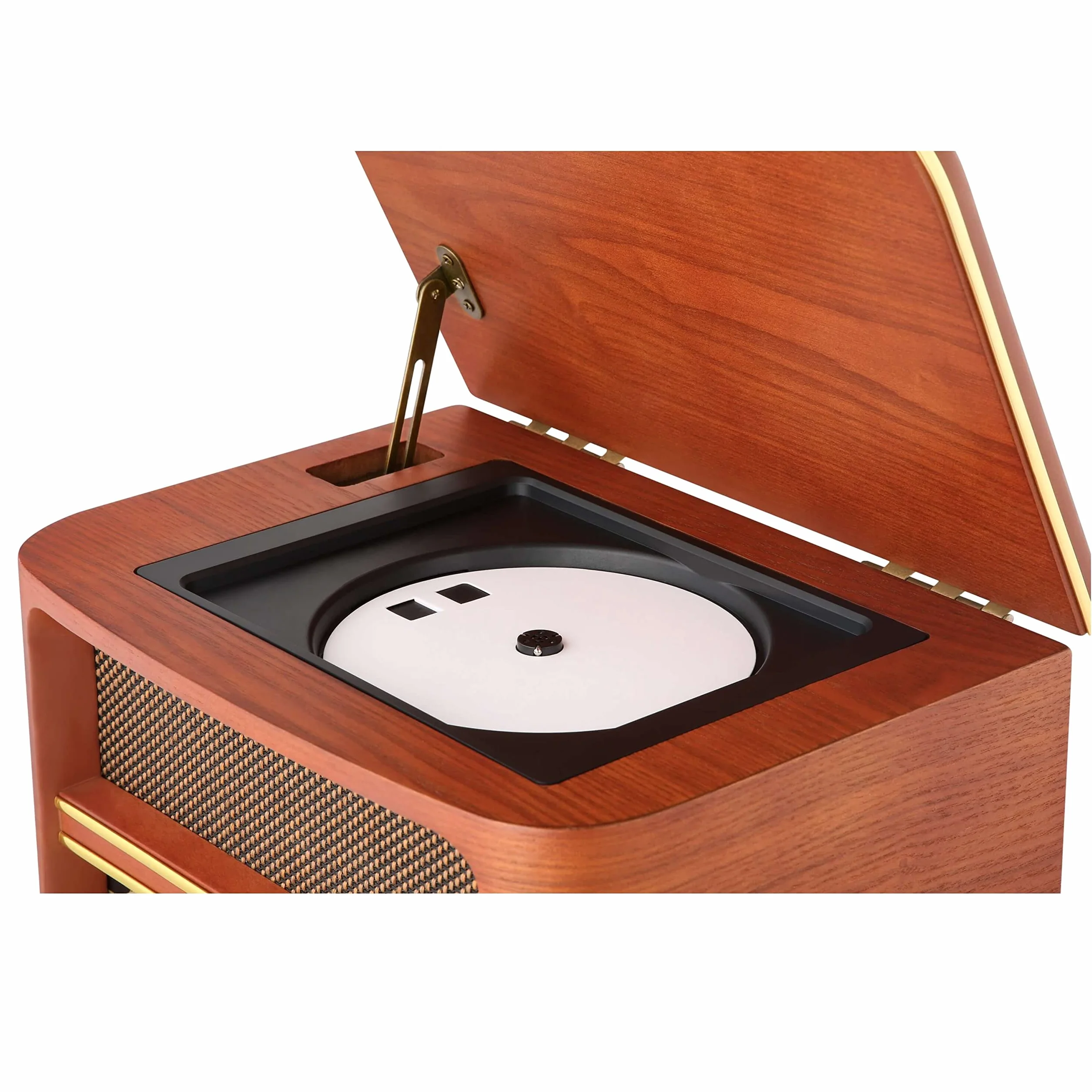 Nostalgie Kompaktanlage | Bluetooth | LCD Display | Retro Radio Holz mit CD Player | USB | Musikanlage Retro Style | Stereoanlage | Fernbedienung | Küchenradio | Vintage Optik |