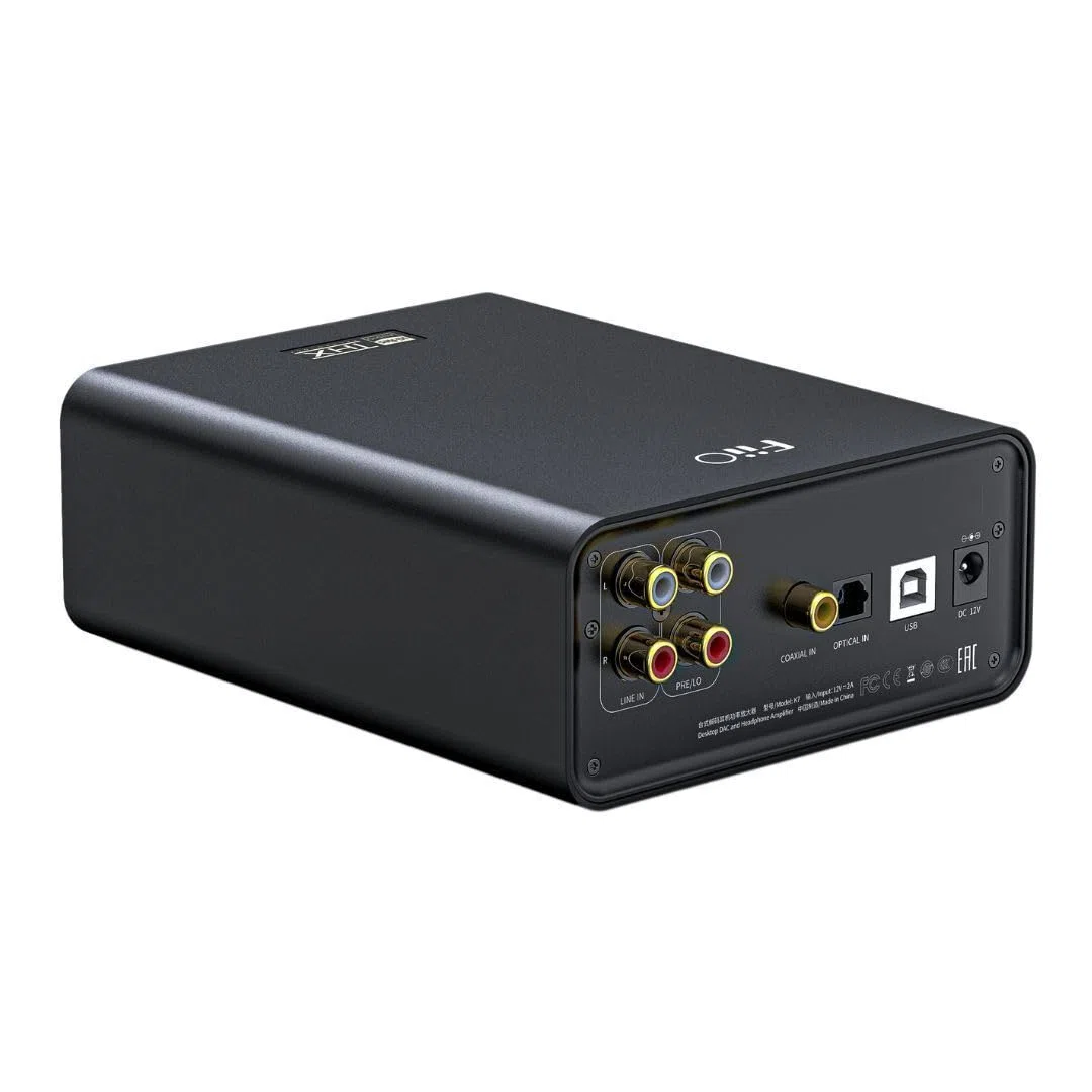 FiiO K7 Full Balanced HiFi DAC Kopfhörer-Verstärker AK4493S*2, XMOS XU208 PCM384kHz DSD256, USB/optisch/Koaxial/Cinch-Eingänge, 6,35 mm/4,4 mm Ausgang