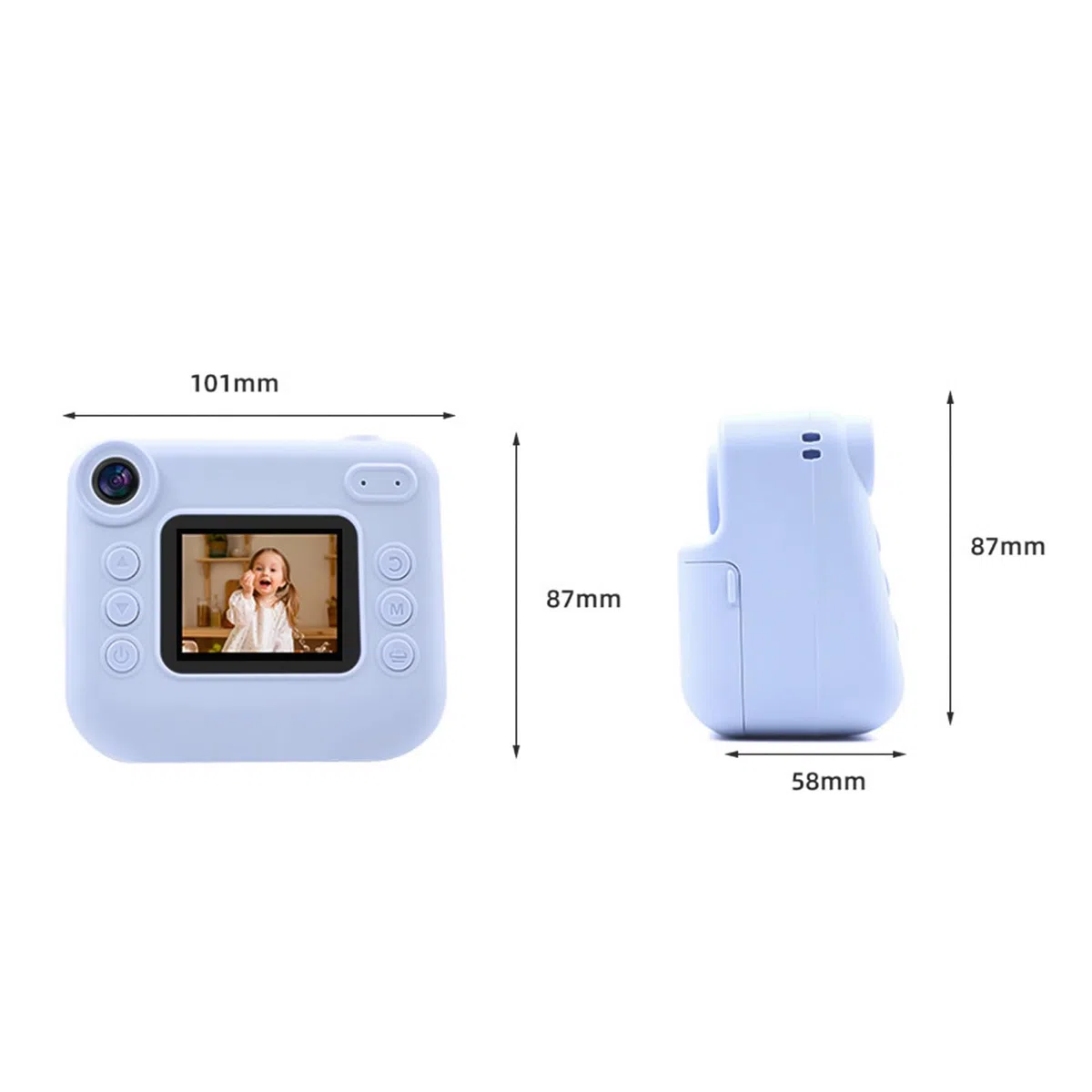 Andoer Sofortbildkamera für Kinder, Digitalkamera für Kinder mit Druckpapier, 2,0-Zoll-Bildschirm Reisekamera für Jungen und Mädchen 3-14 Jahren (Blau)