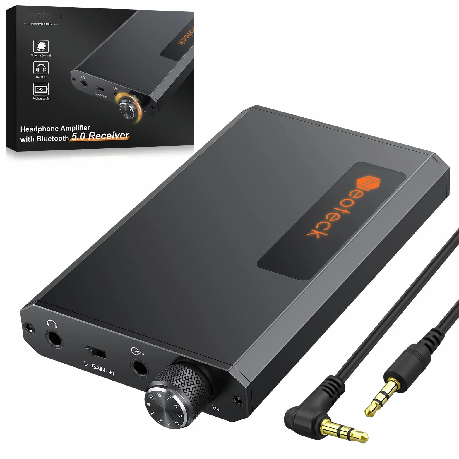 Neoteck HiFi Kopfhörerverstärker Bluetooth 5.0 Empfänger Tragbare 3,5 mm Audio Kopfhörer verstärker Komponenten für MP3/MP4/Telefone/Digital Player/Computer