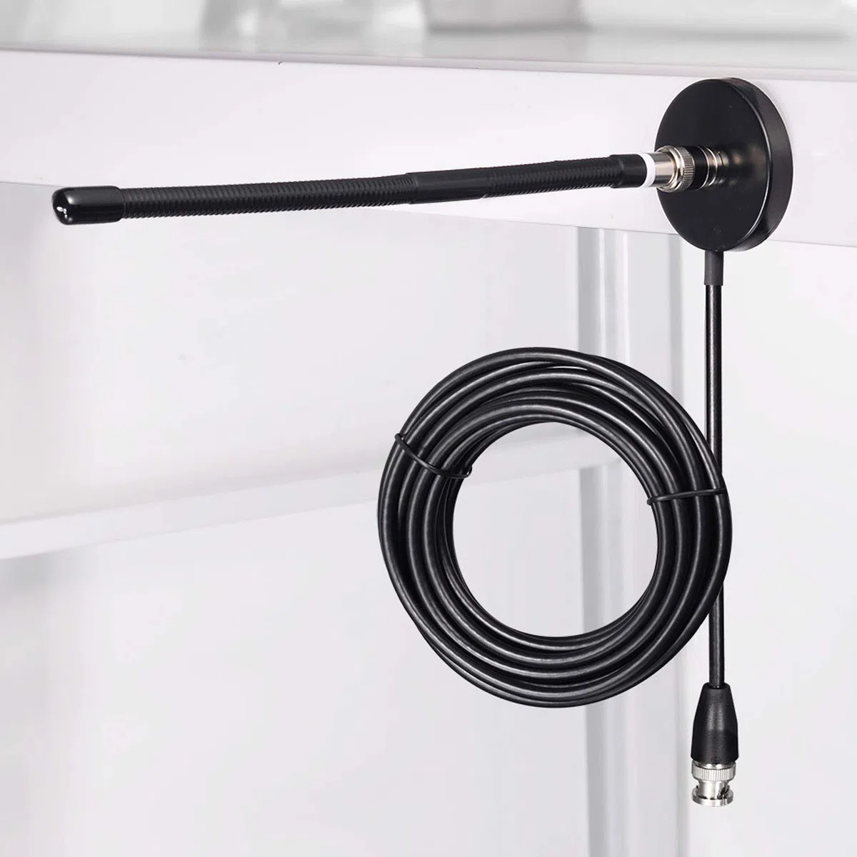 Bingfu CB Antenne 27-MHz CB-Radioantenne BNC PL259 Soft Whip Magnetfuß Antenne Kompatibel mit Cobra Midland Uniden Maxon President Tragbarer tragbarer CB-Radio-Mobilfunk-Scanner