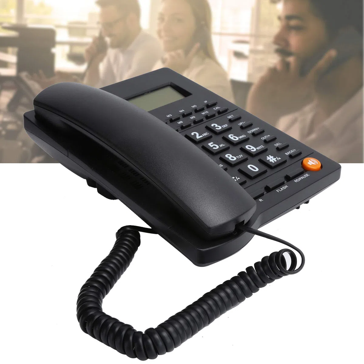 ciciglow Schnurgebundenes Telefon, Freisprech-Festnetztelefon mit Großem Knopf für Family Office und Eingebauten Intelligenten Sprachchip Im Hotel