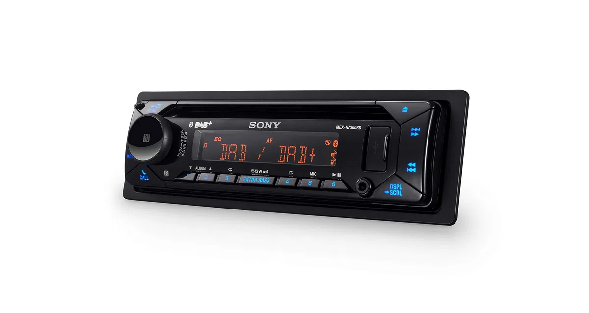 Sony MEX-N7300KIT DAB+ Autoradio mit CD, Dual Bluetooth, USB und AUX Anschluss | Bluetooth Freisprechen | 4 X55 Watt | 3X Preout | Extra Bass | Vario Color