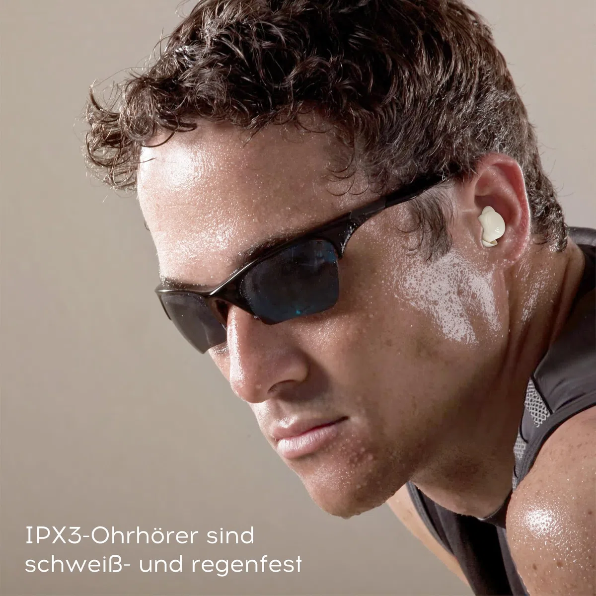 Schlafkopfhörer, Mini Kopfhörer zum Schlafen Kabellose Bluetooth 5.3 Flüssiges Silikon kopfhörer schlafenfür Seitenschläfer, Leistungsanzeig für Trainieren, Arbeiten, Reisen（Beige）