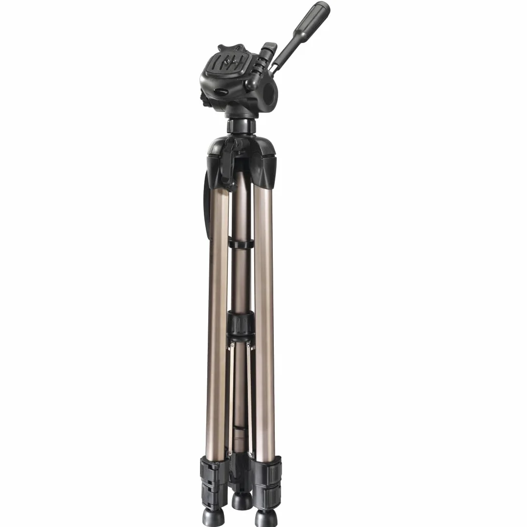 Hama Leichtes Einsteiger-Dreibeinstativ mit 3-Wege-Kopf, Star 63 166-3D, Champagner