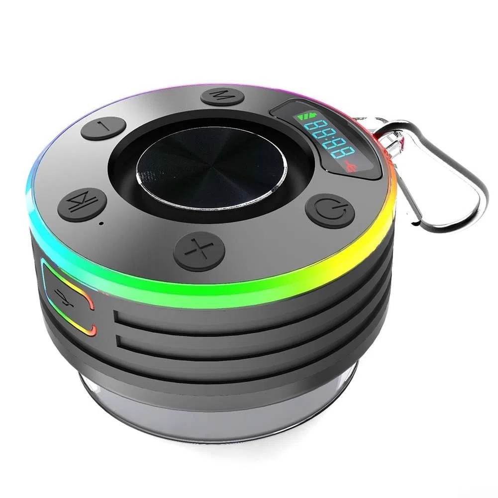 Bluetooth-kompatibles 5.3 FM-Radio Duschradio mit Saugnapf, tragbares Duschradio mit 5 3 Technologie, wasserdicht für einfache Verwendung überall (schwarz)