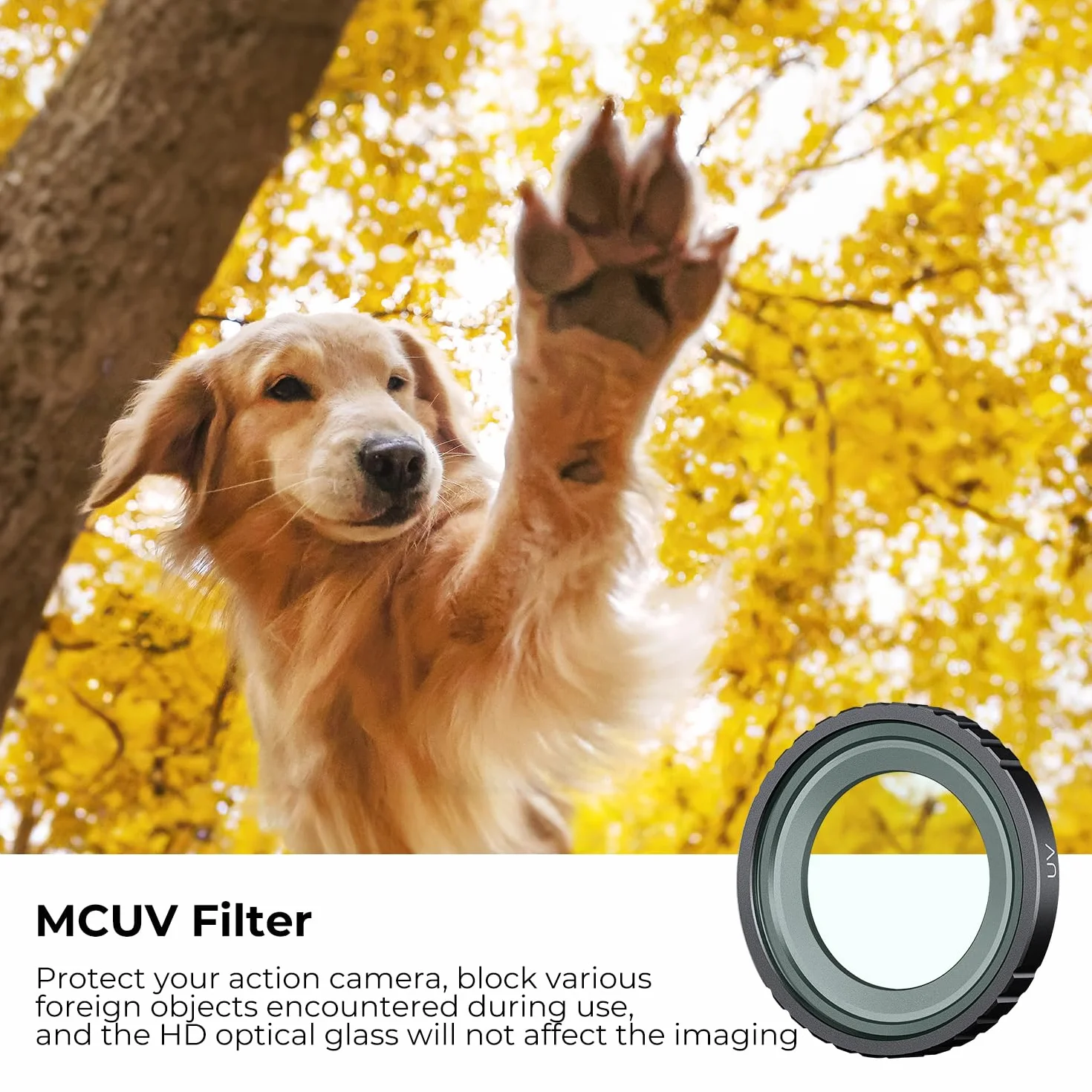 K&F CONCEPT GO3S UV+CPL+ND4 Filter kompatibel mit Insta360 GO 3S, Action Kamera Zubehör, Polarisator ND Filter, mehrfach beschichtetes optisches HD Glas