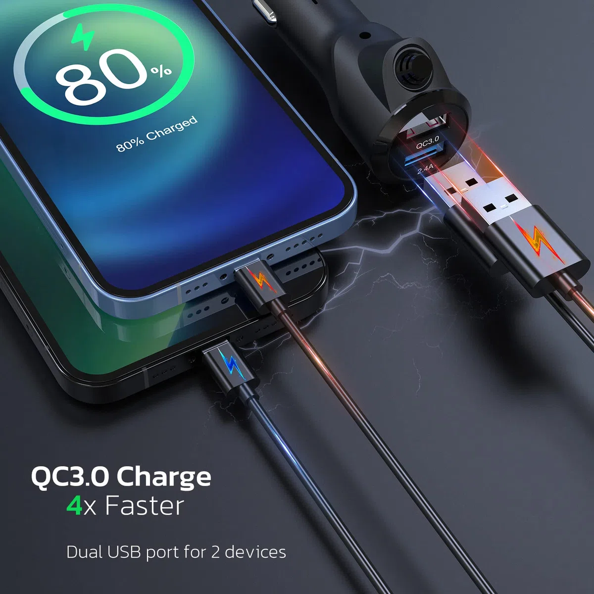 Nulaxy Bluetooth Adapter Auto FM Transmitter Bluetooth V5.0 Großer Bildschirm Unterstützung für Handfreie Anrufe Siri&Google MP3-Musik wiedergabe Subwoofer &TRE-Erweiterungen TF-Karte/AUX-KM28 Schwarz
