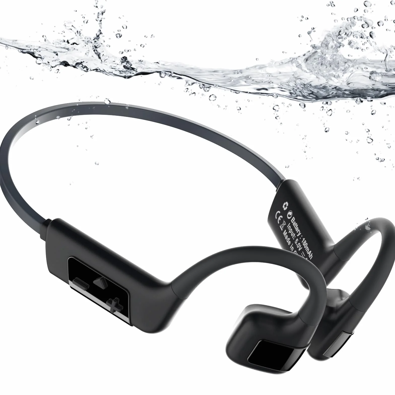 MONODEAL Knochenschall Kopfhörer Schwimmen Bluetooth 5.4 IPX8 Unterwasser Kopfhörer MP3-Player mit 8GB Speicher zum Schwimmen Laufen