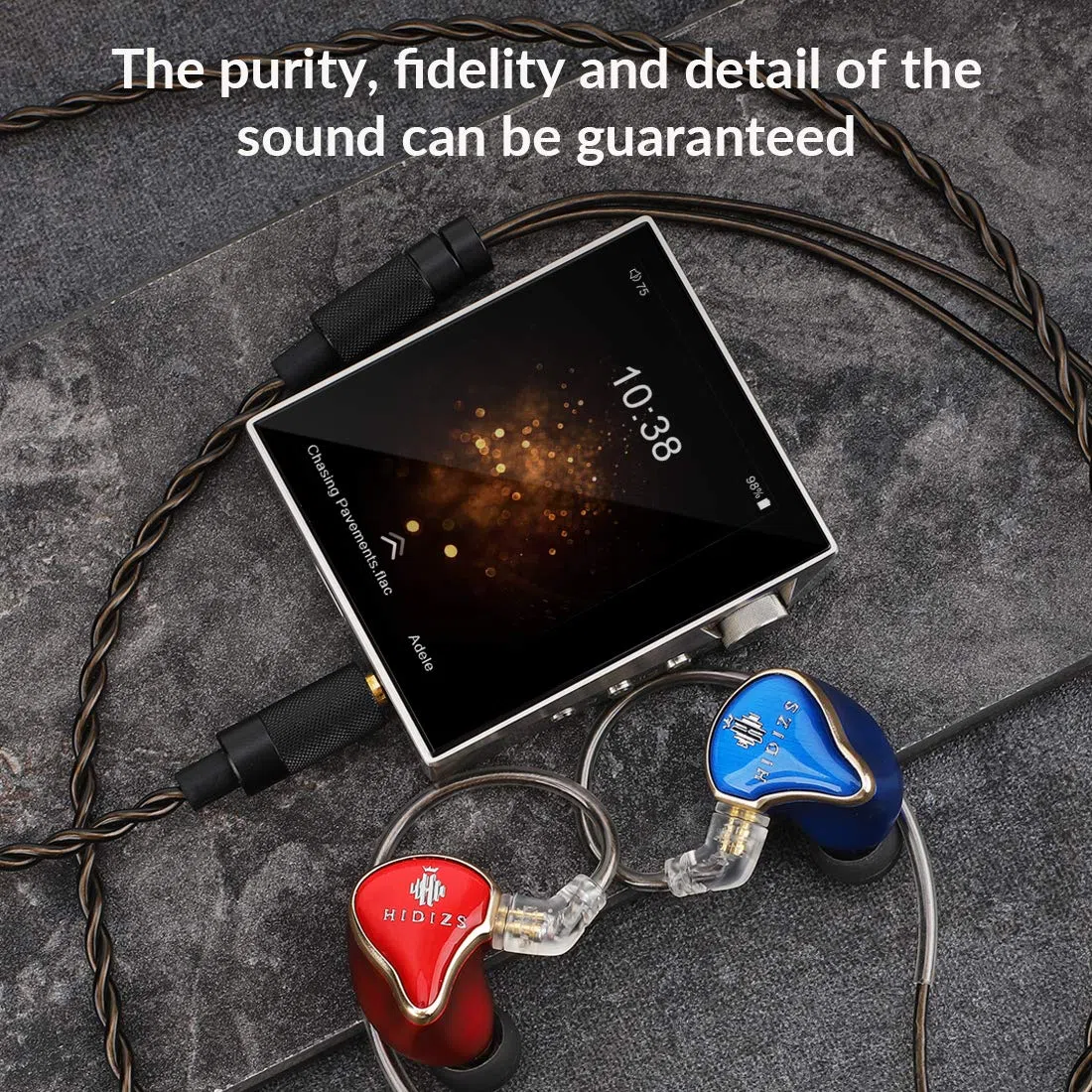 HIDIZS BL2.5 abnehmbares symmetrisches Kopfhörerkabel, 2.5 mm Stecker, Ersatz-Kopfhörer, Audiokabel, 2-polig, 0.78 mm IEM-Kabel für MS4 MS2 MS1 KZ ES4 ZSR ZST ZSR ED16 ZS10 TFZ TRN (2 0.5 mm