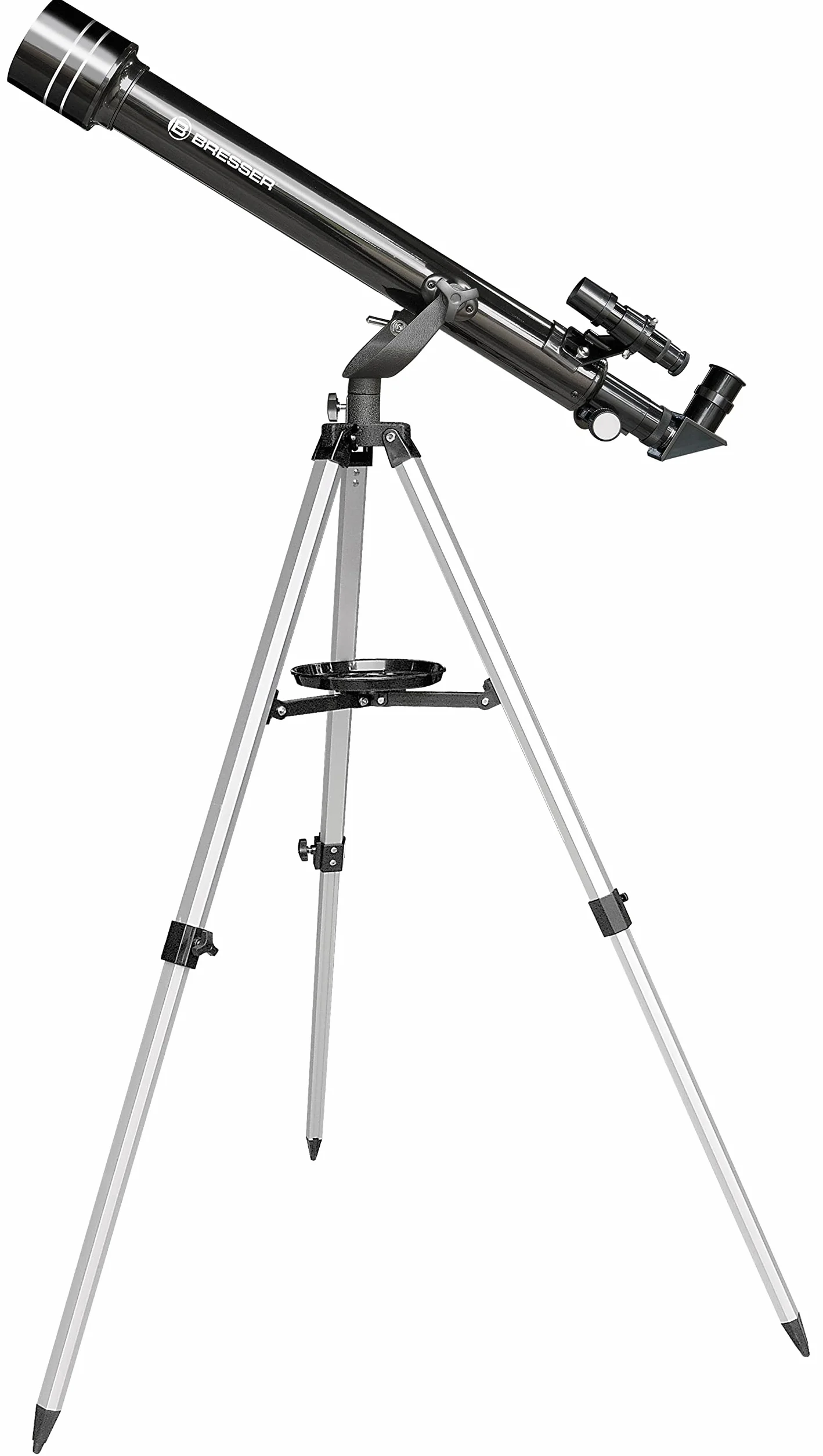 Bresser Teleskop Arcturus 60/700 Einsteigerteleskop mit Stativ und reichlich Zubehör mit praktischem Koffer für den Transport